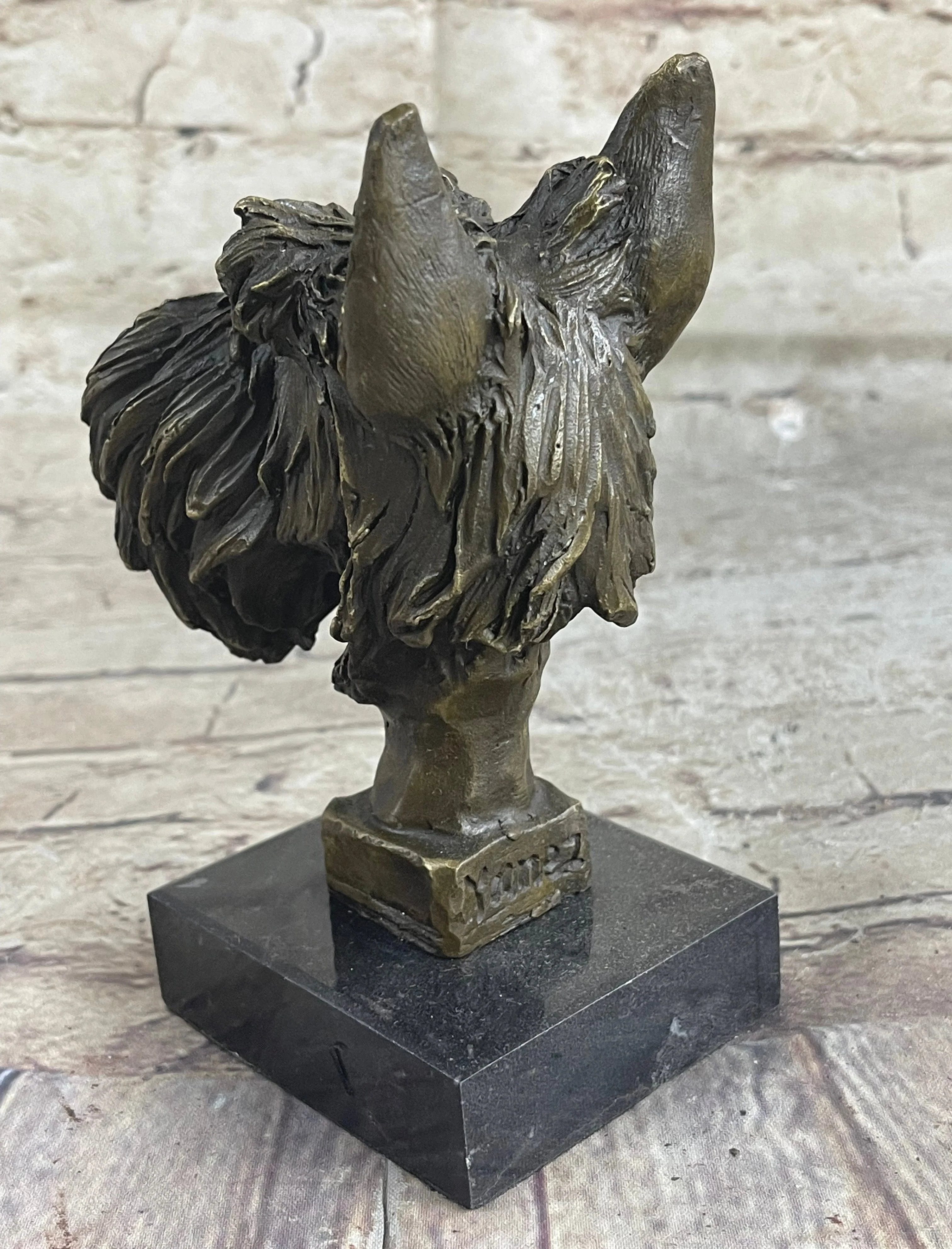 100% Solid Bronze Schnauzer Scottish Terrier Dog Animal Bookend Sculpture Figurine - Image 4