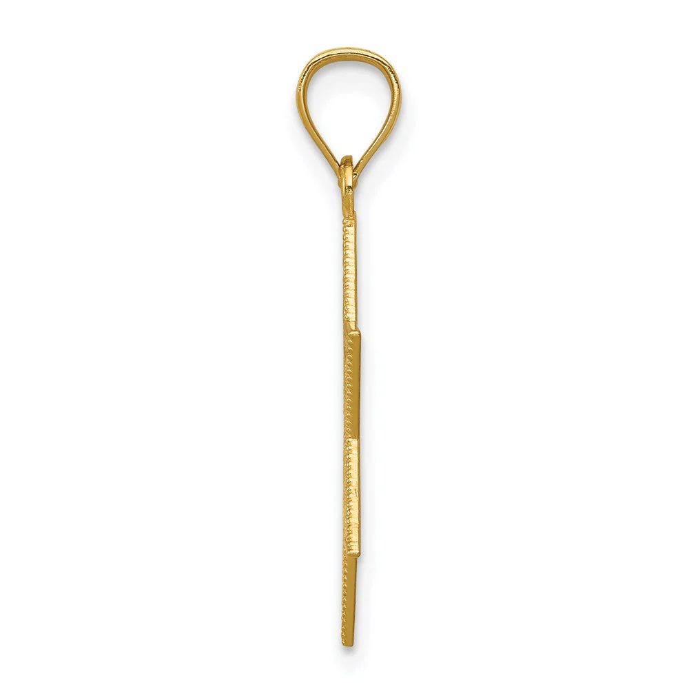 14k Yellow Gold Diamond-Cut Star of David Pendant, 16mm (5/8 Inch) - Image 2
