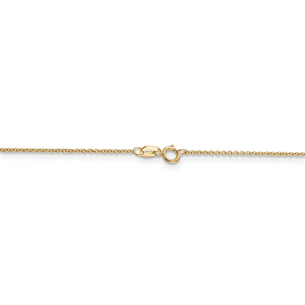 14k Yellow Gold Reversible Horseshoe Necklace - Image 4