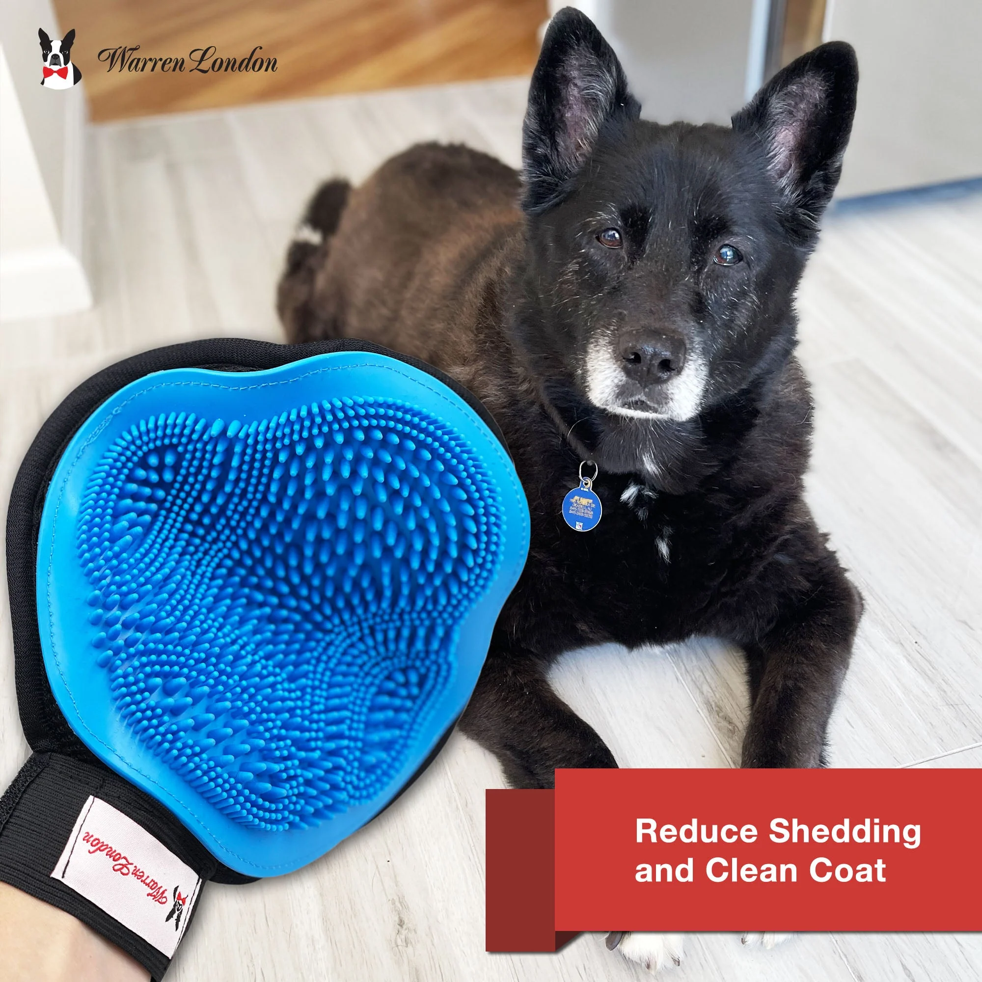 2 in 1 Pet Grooming Glove for Dogs & Cats - Double Sided - Image 5
