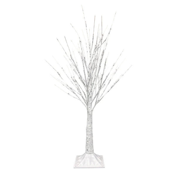 3 Lit Winter White Birch Tree - Image 2
