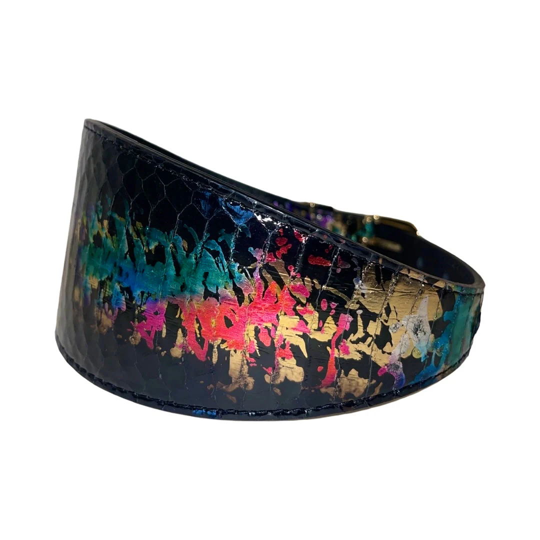 3” Wide Style, Multi Color Art Deco Custom Snake Collar - Image 4