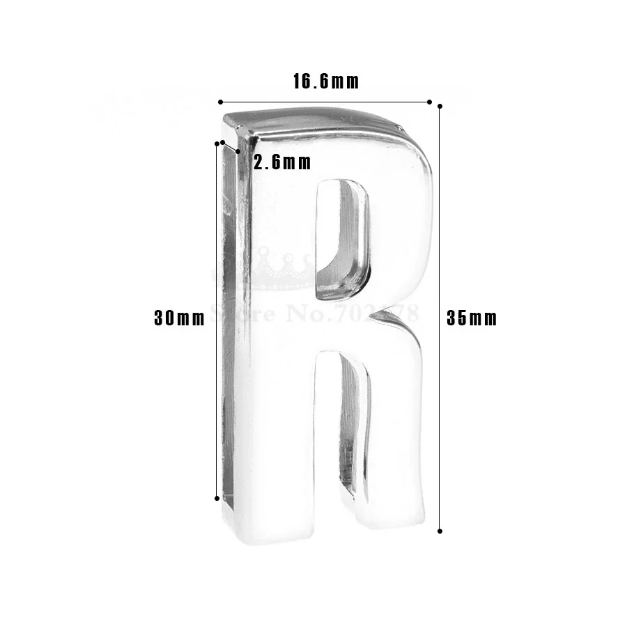 30MM CONFESSION LETTERS SILVER - Image 2
