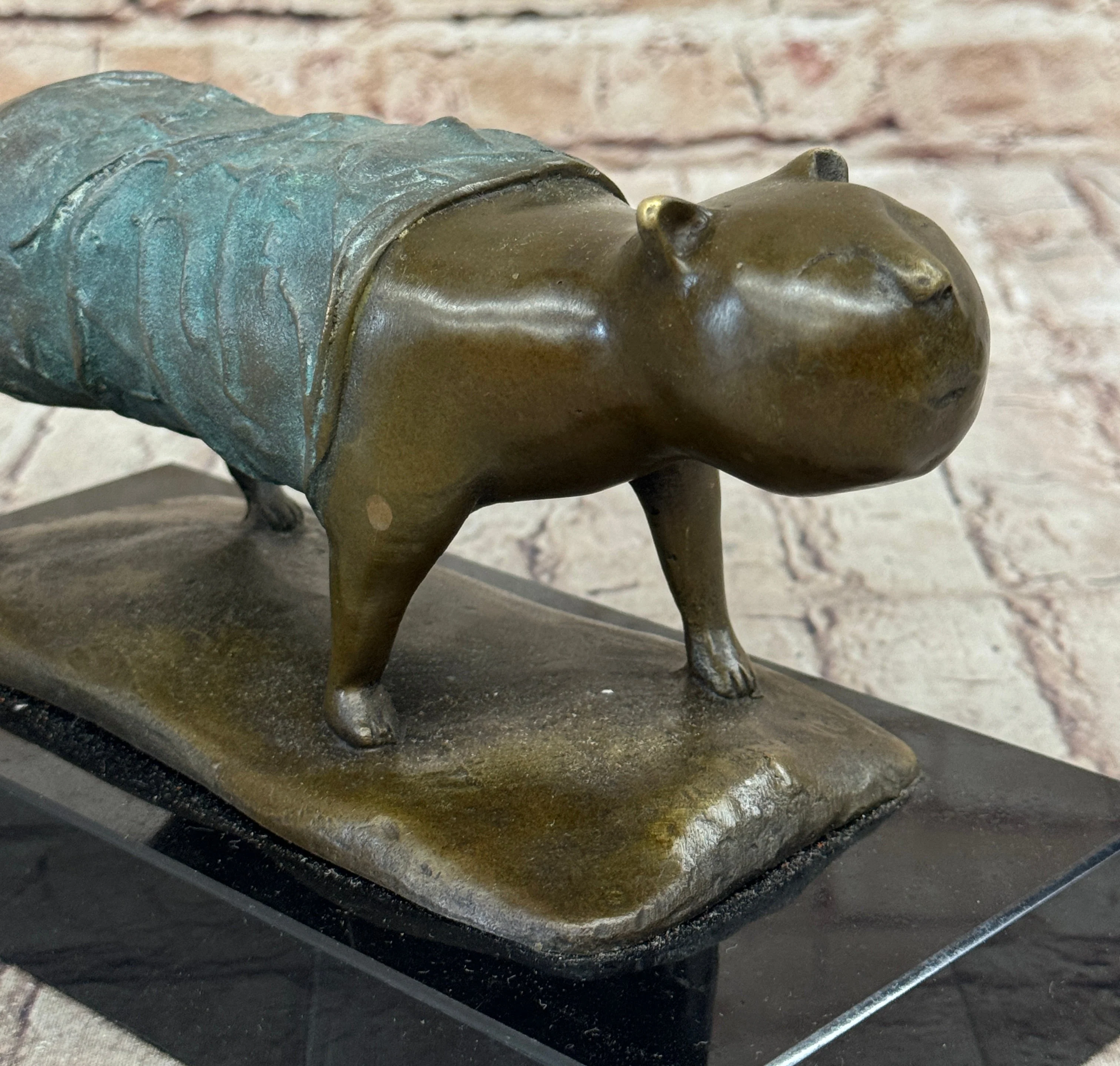 Abstract Cat Bronze Metal Sculpture Statue Figure After Fernando Botero - Image 4