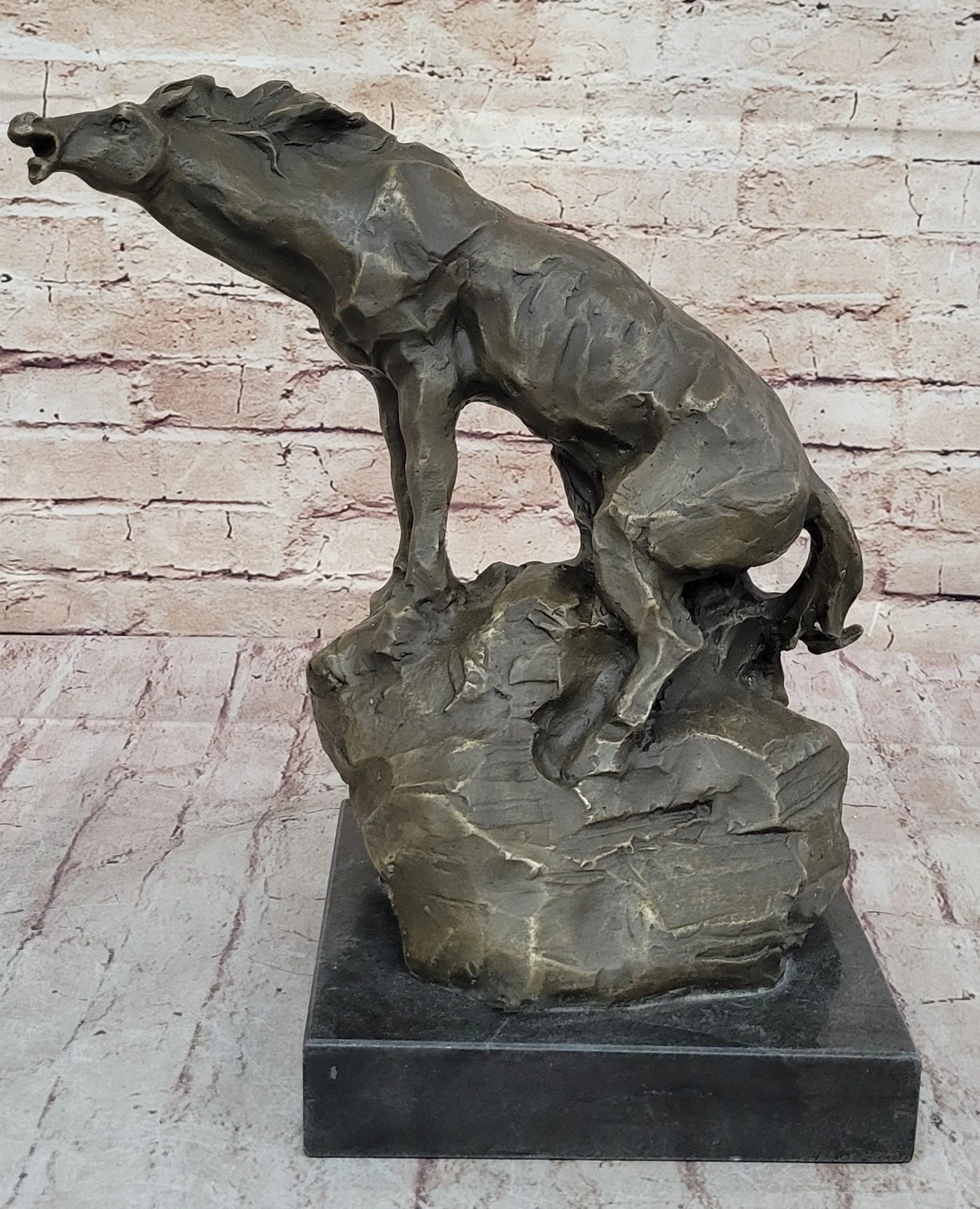 Abstract Crude Impressionist Horse Bronze Sculpture Statue Original Art Signed - Image 3