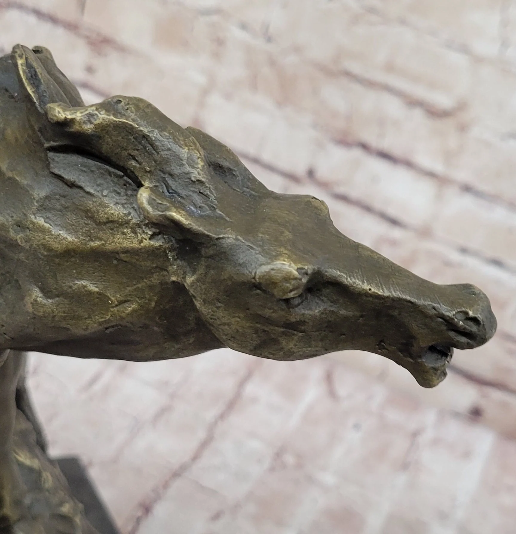 Abstract Crude Impressionist Horse Bronze Sculpture Statue Original Art Signed - Image 7