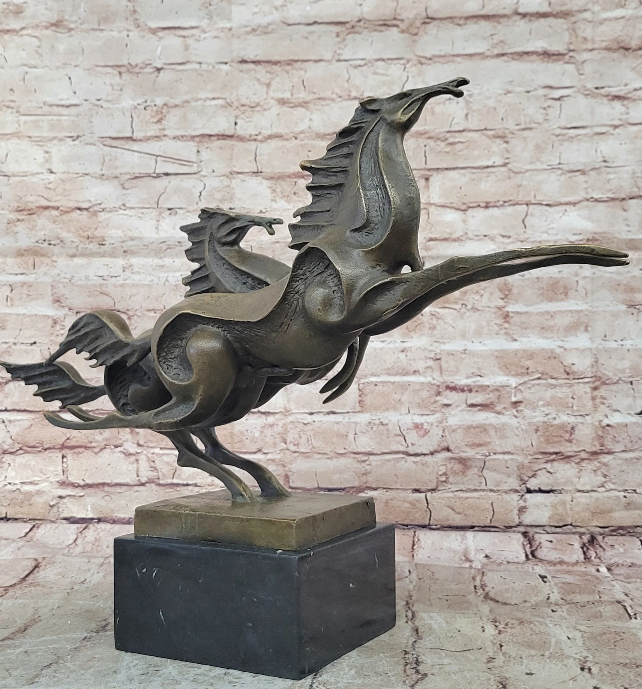 Abstract Galloping Horses Bronze Sculpture Original Equine Art Signed by Milo - Image 4