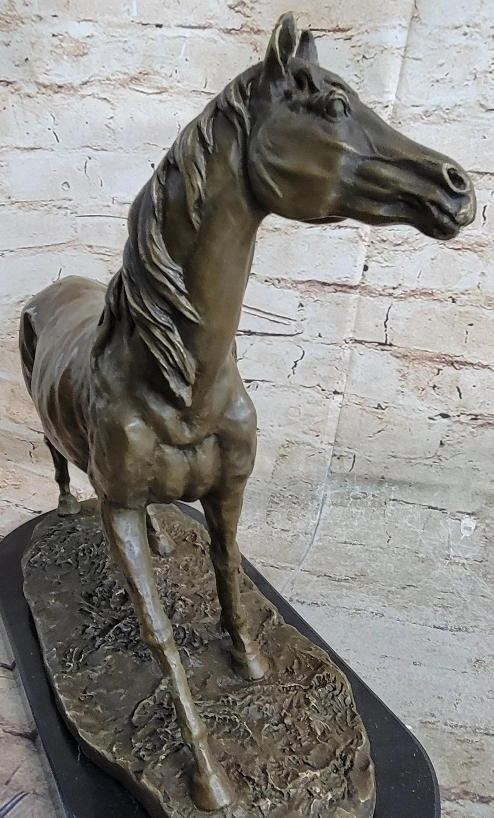 Abstract Modern Art Stallion Racing Horse Trophy Bronze Sculpture By Mene Figure - Image 7