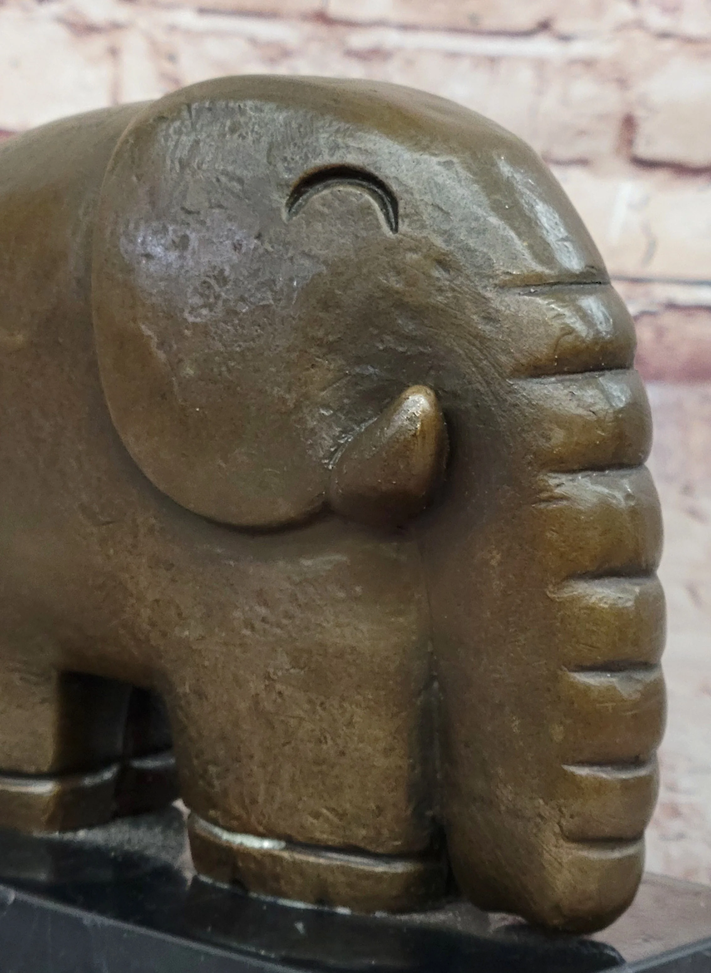 Abstract Modern Elephant Bronze Sculpture Statue Dali Art on Marble Base - Image 8