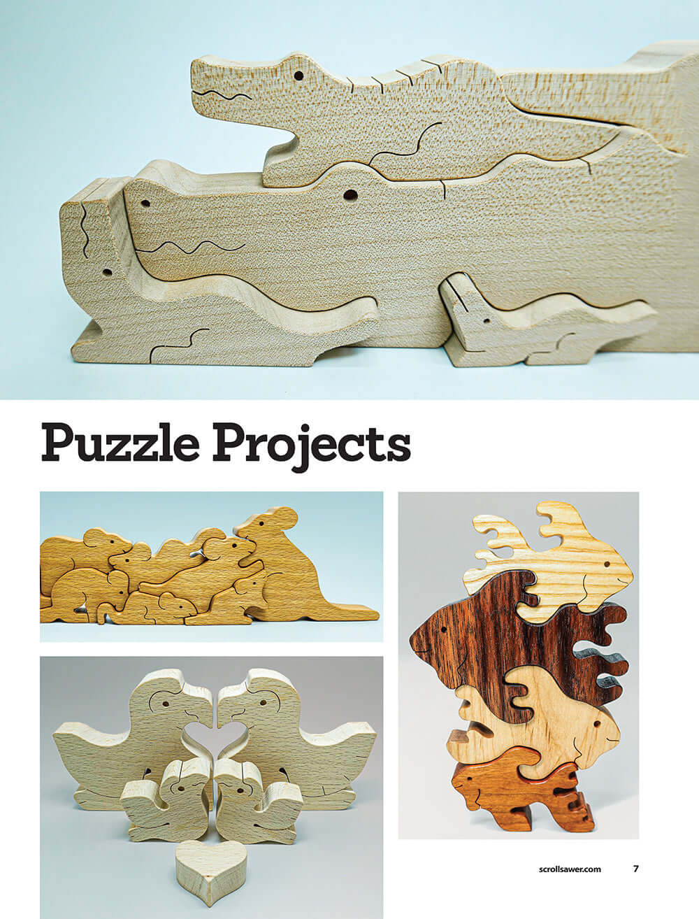 Adorable Animal Family Puzzles in Wood - Image 2