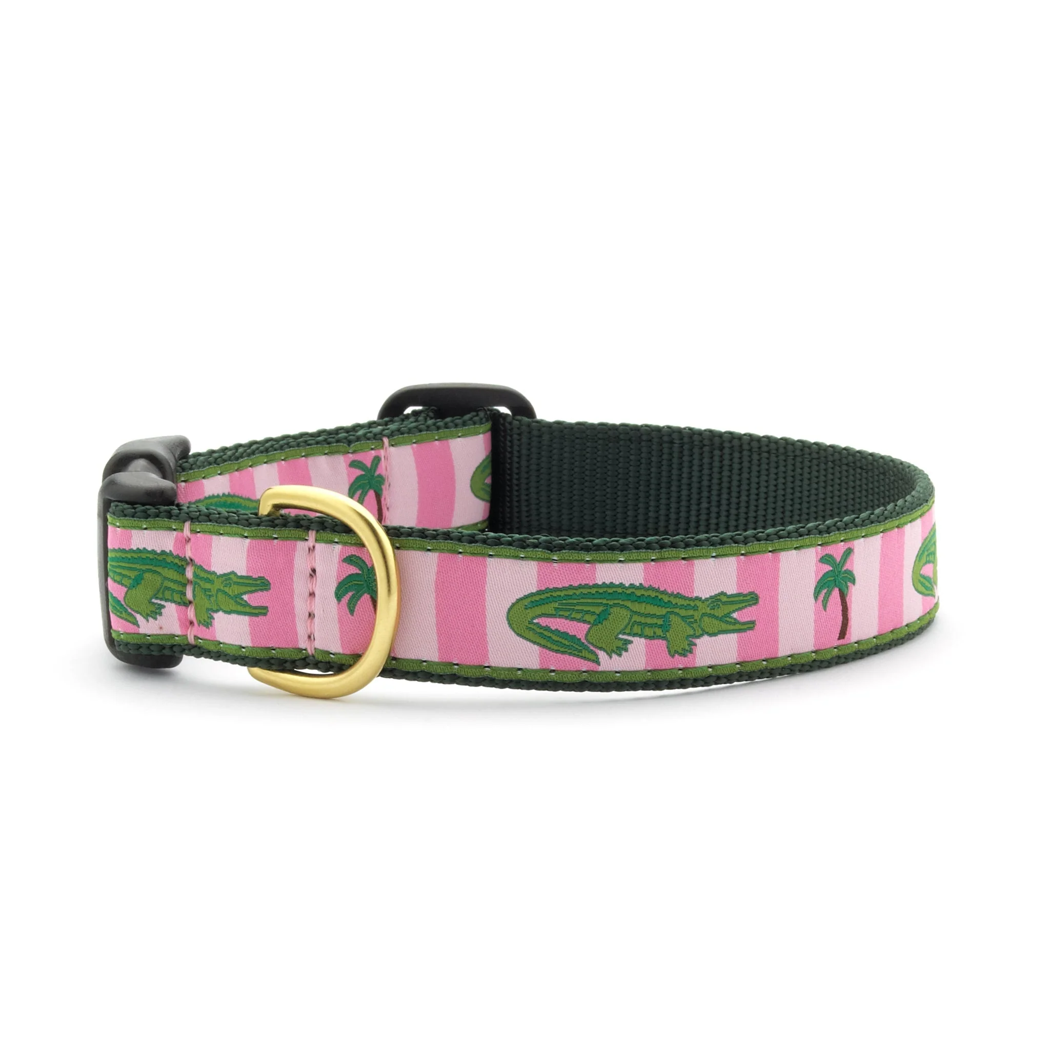 Up Country Alligator Cast Brass Dog Collar