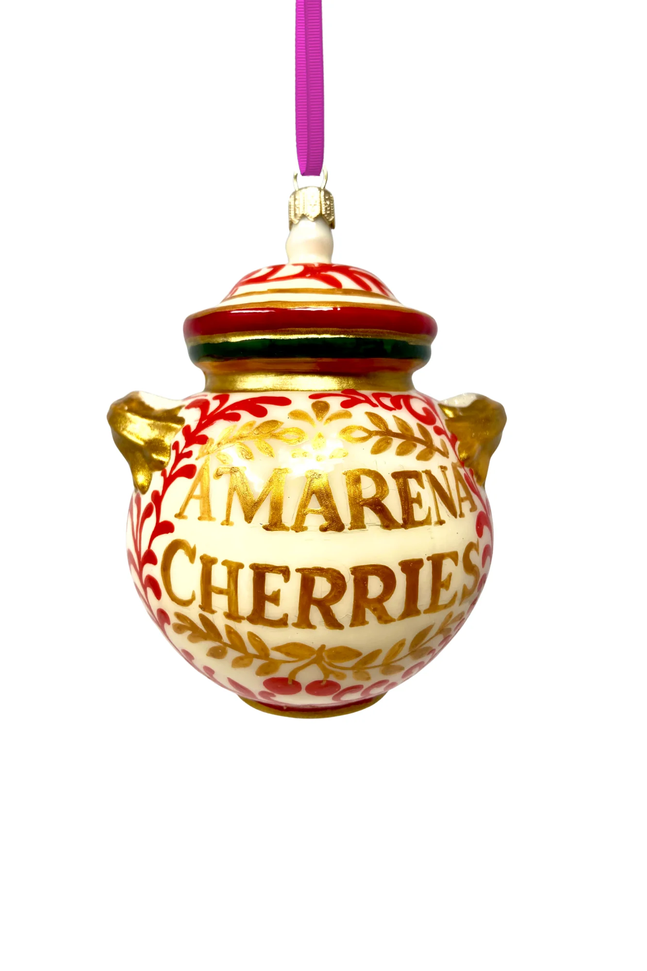 Amarena Cherries Jar Glass Christmas Ornament - Image 2