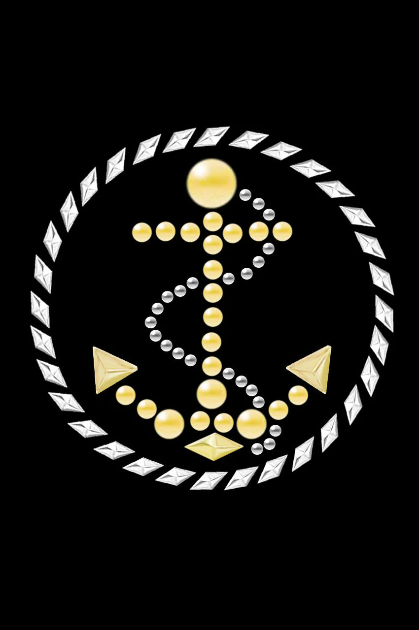 Anchor Circle (Nailhead)  - Bandanna