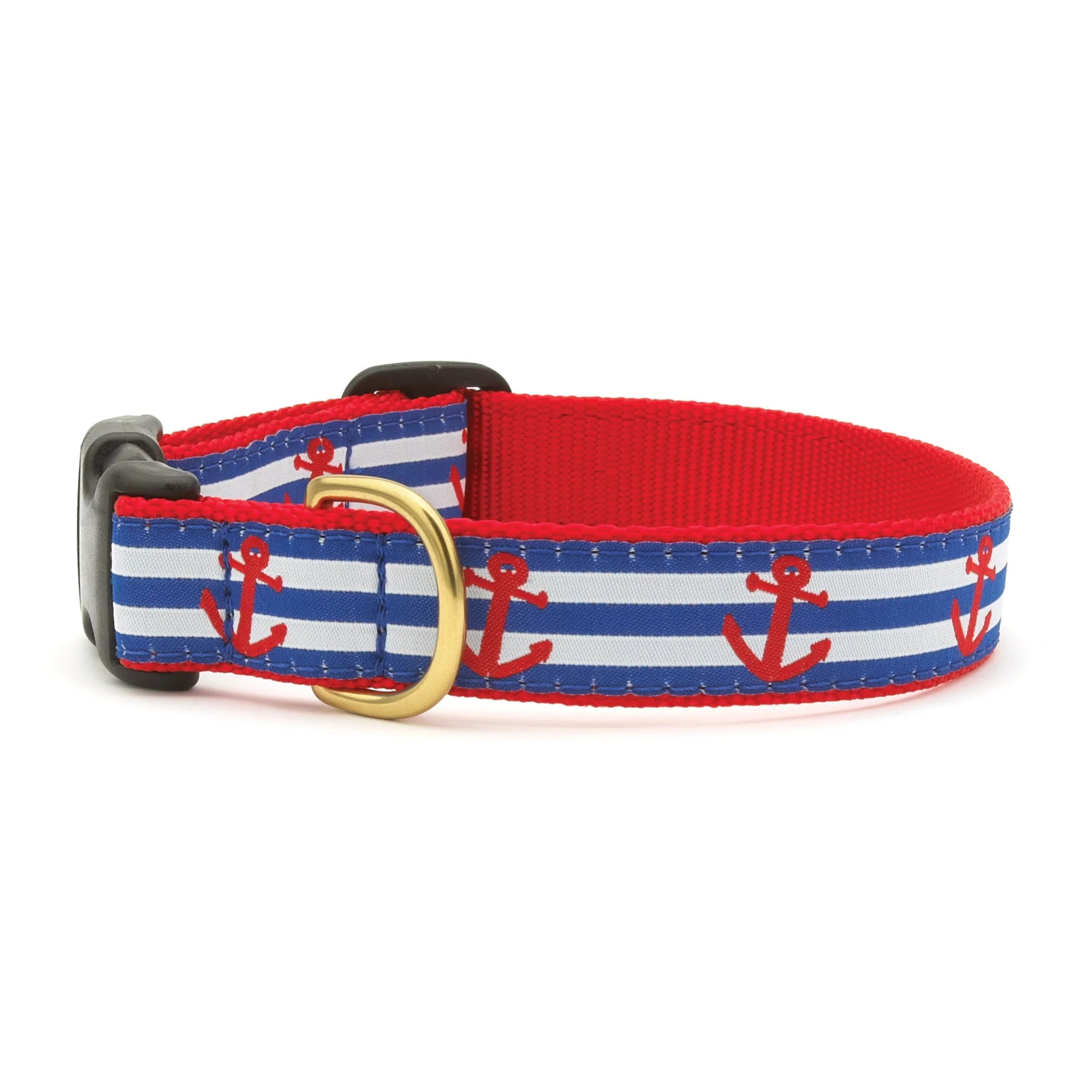 Up Country Anchors Aweigh Cast Brass Dog Collar