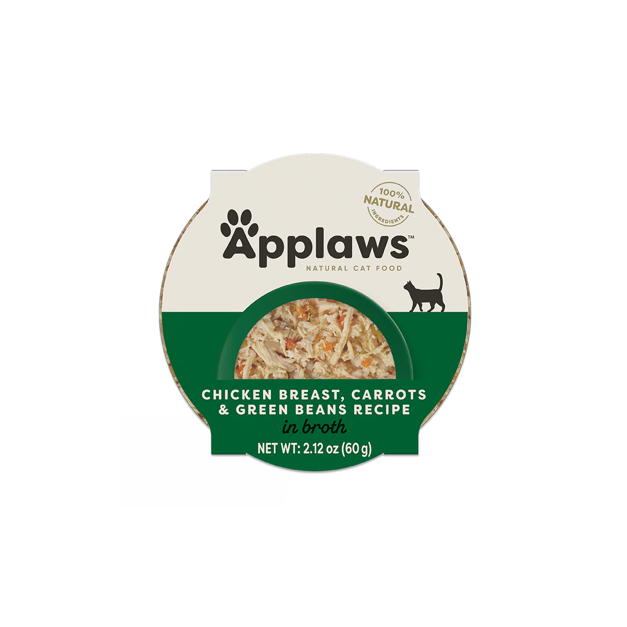 Applaws Natural Wet Cat Food Chicken Breast, Carrots & Green Beans Recipe in Broth (2.12oz)
