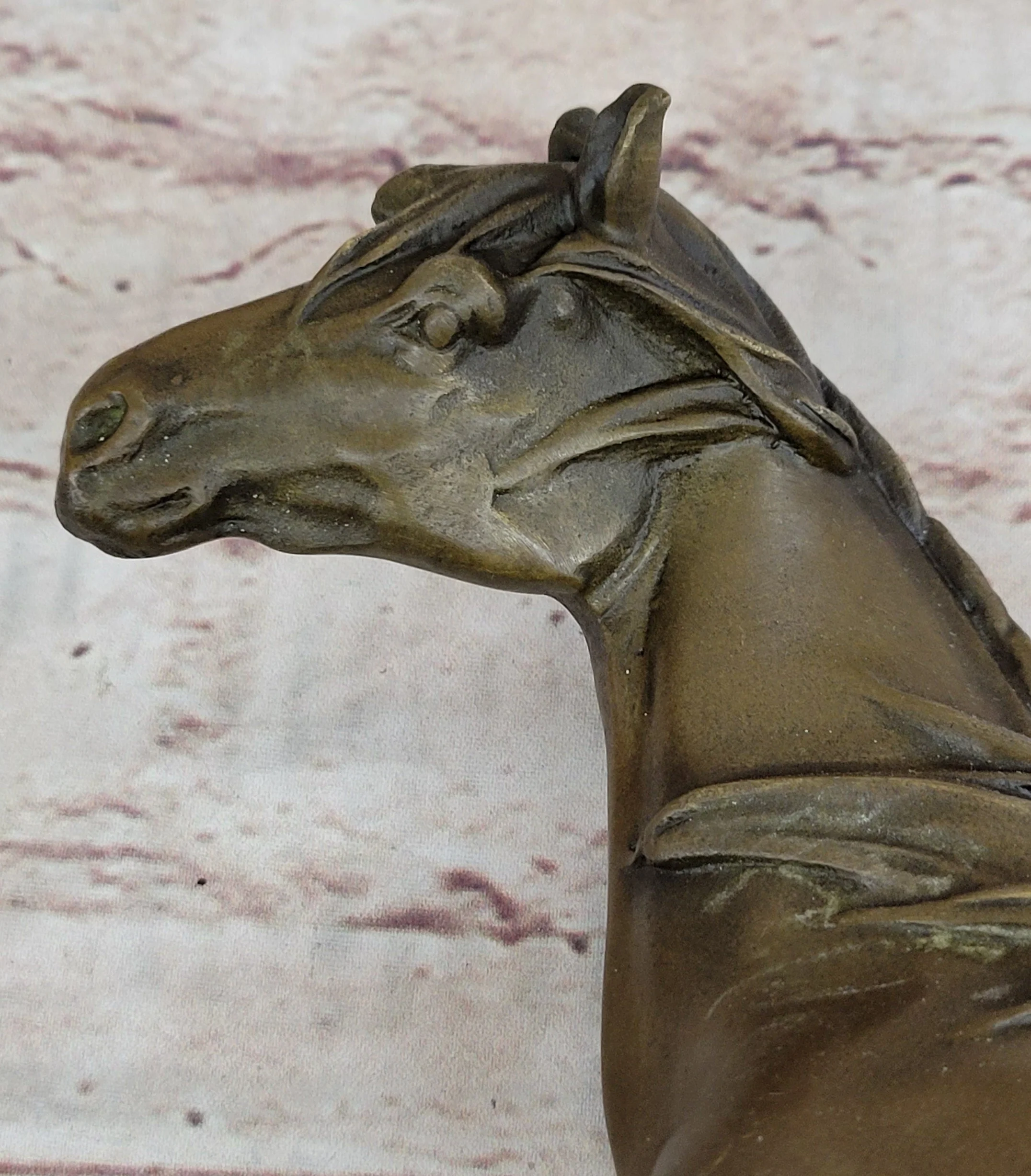 Arabian Horse Bronze Statue Sculpture PJ Mene Equestrian Stables Decor 10" x 11" - Image 6