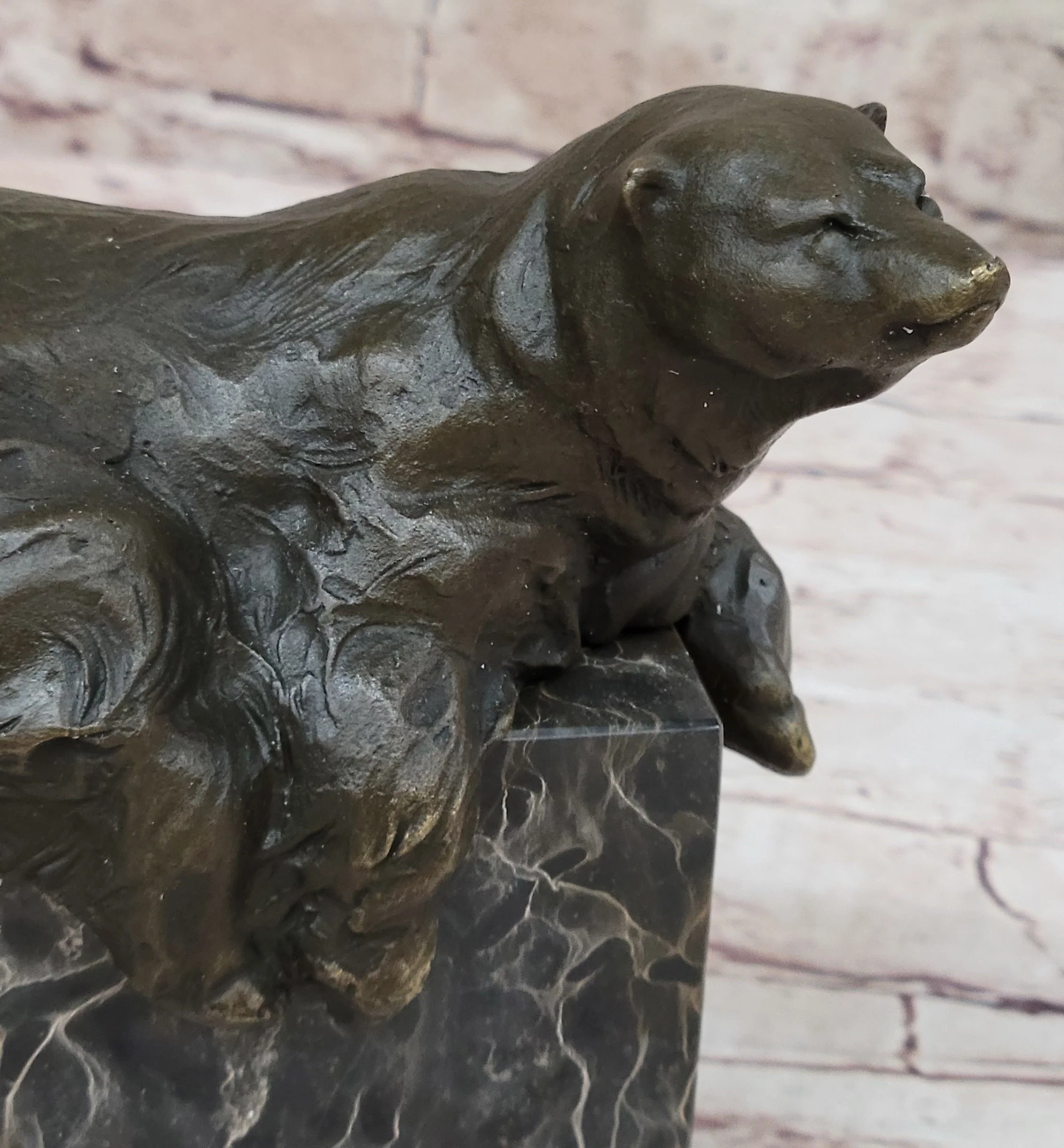 Art Deco Hot Cast Polar Bear Bookend Bookends Bronze Sculpture Statue Figurine - Image 8