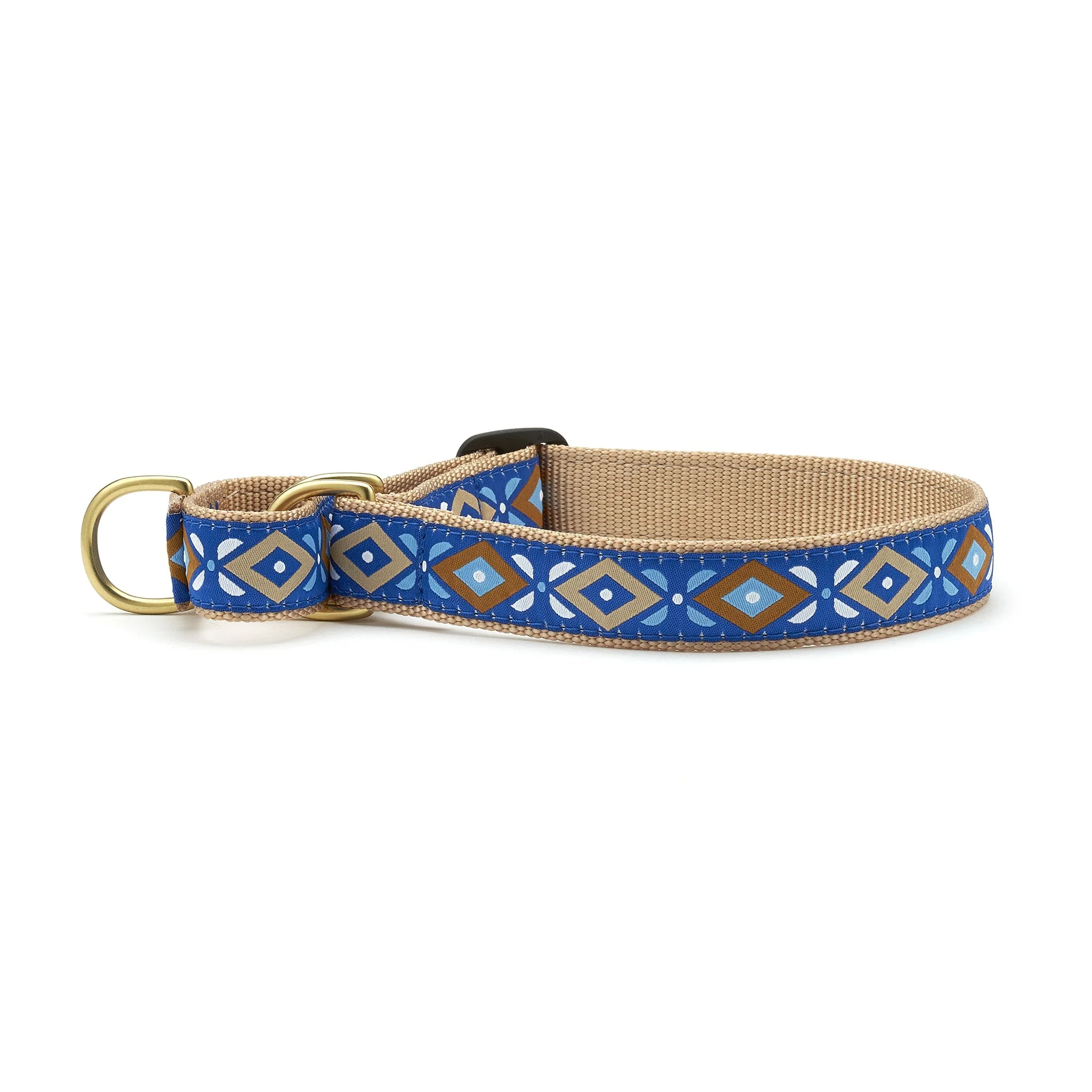 Up Country Aztec Blue Cast Brass Martingale Collar