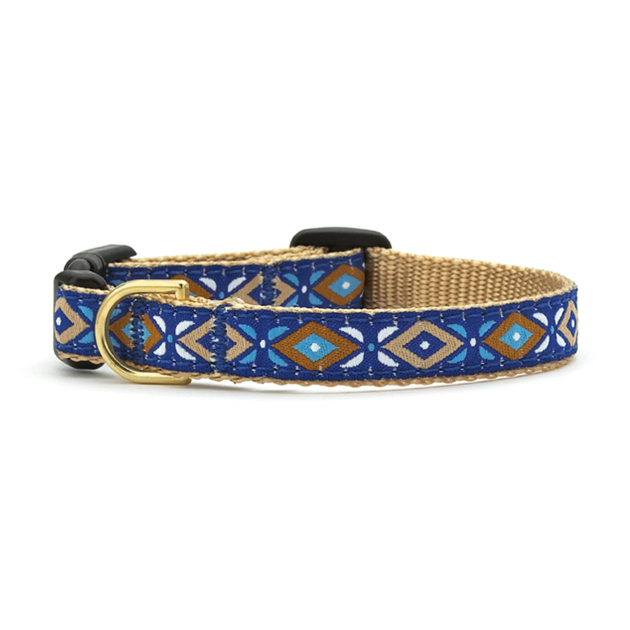 Up Country Aztec Blue Made in USA Dog Collar