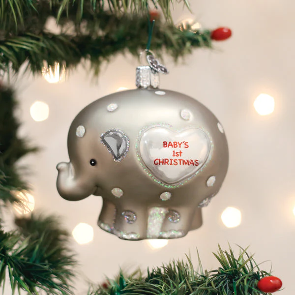Babys 1st Elephant Ornament