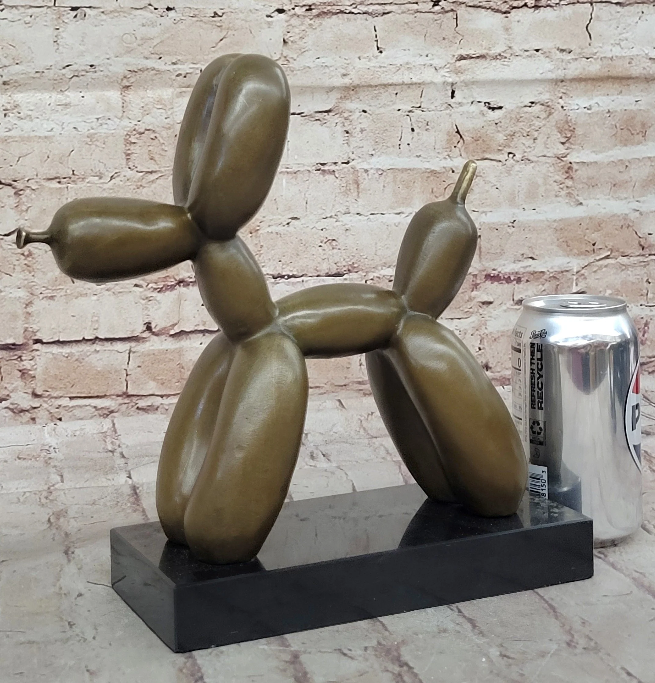 Balloon Dog Bronze Metal Sculpture Statue Decor Abstract Art on Marble Base - Image 2