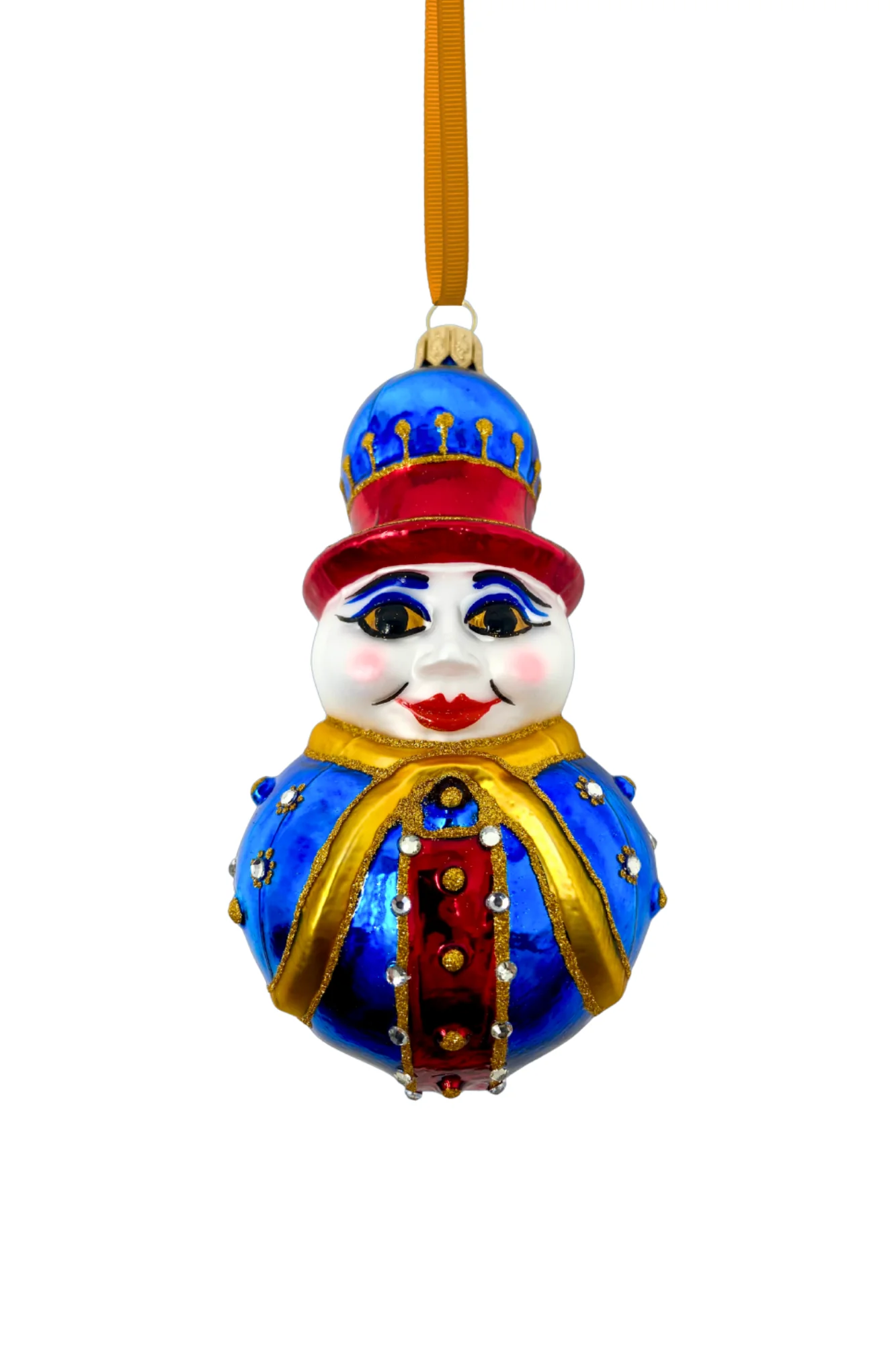 Bart Black Snowman Glass Ornament - Image 2