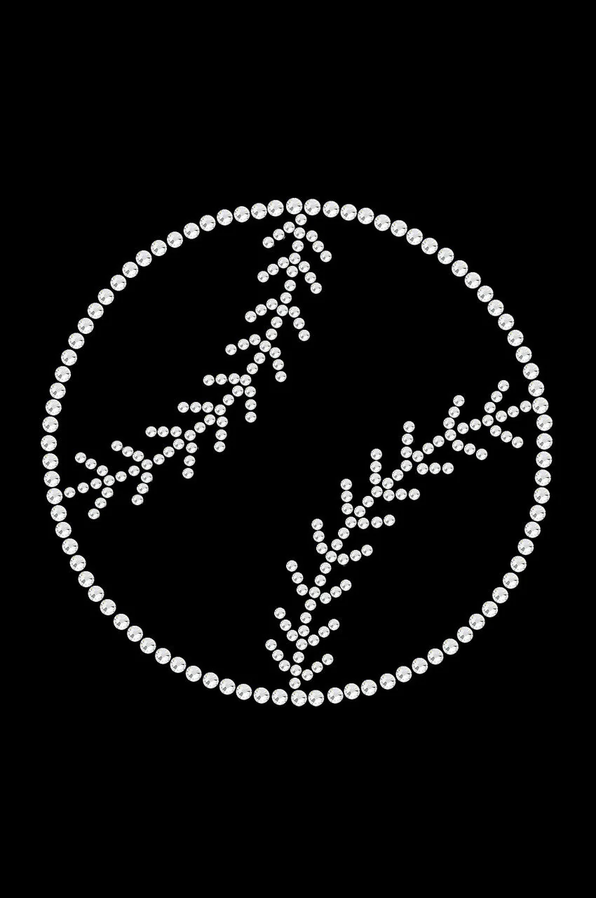 Baseball (Rhinestone Outline) -Custom Tutu - Image 2