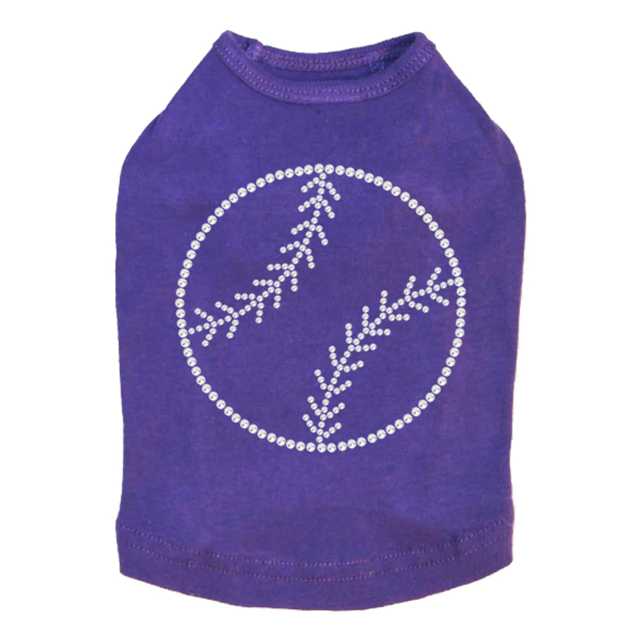 Baseball (Rhinestone Outline) - Dog Tank - Image 10