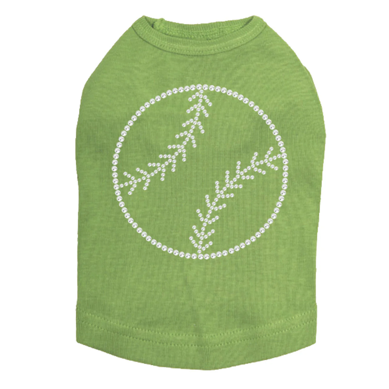 Baseball (Rhinestone Outline) - Dog Tank - Image 17