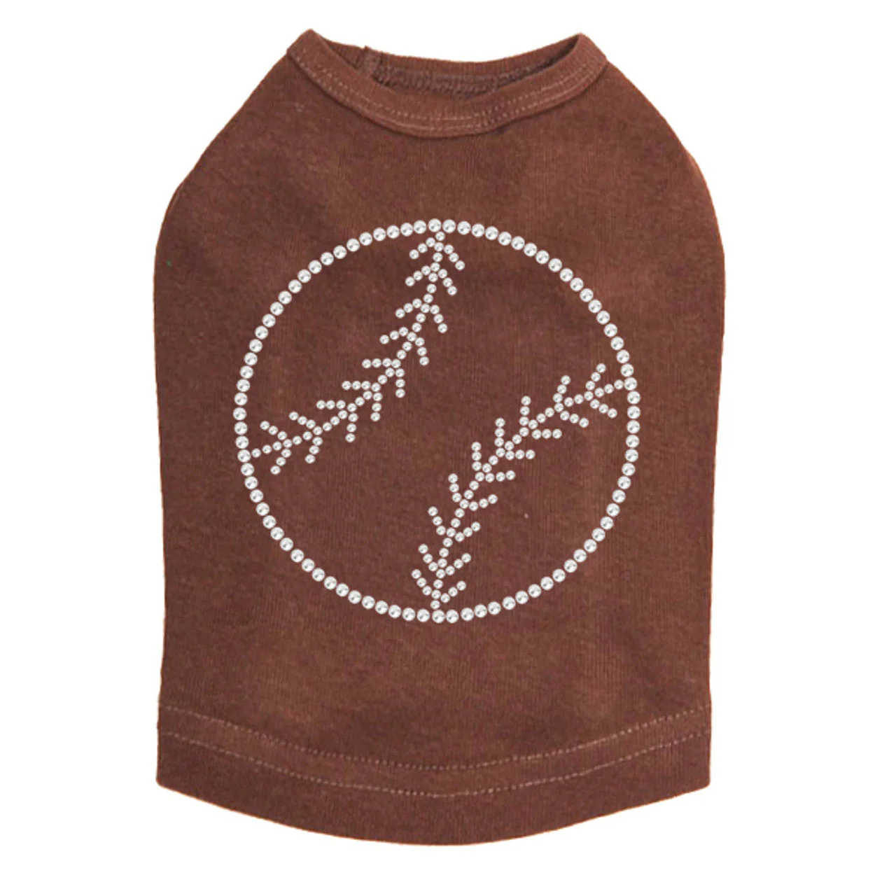 Baseball (Rhinestone Outline) - Dog Tank - Image 4