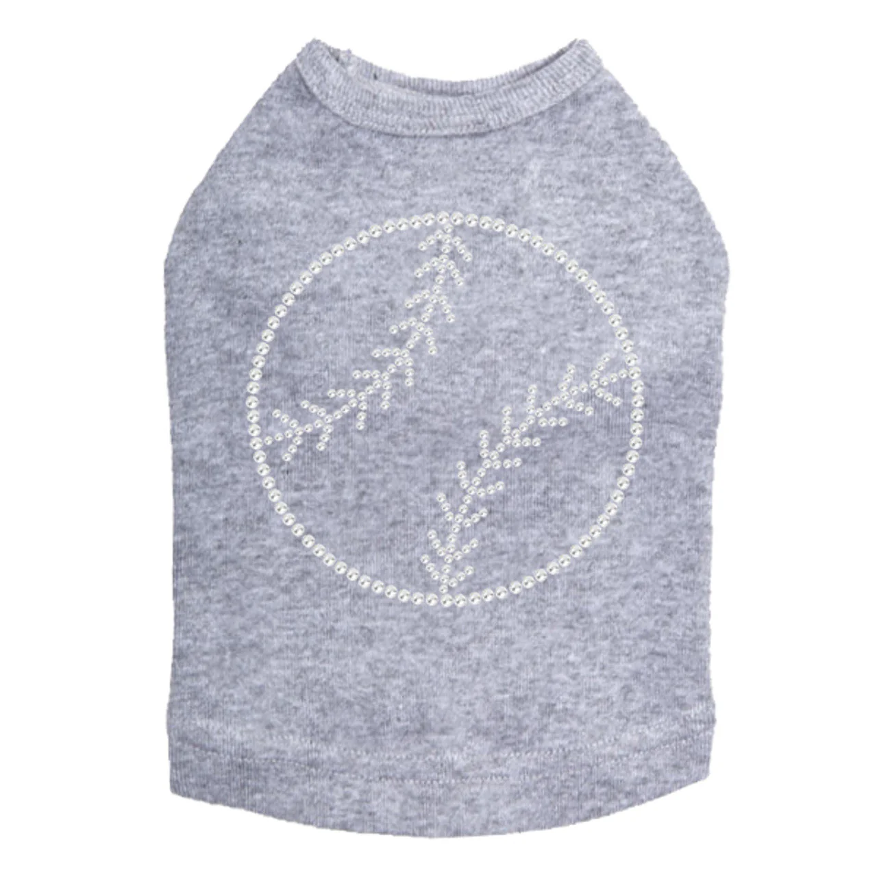 Baseball (Rhinestone Outline) - Dog Tank - Image 6