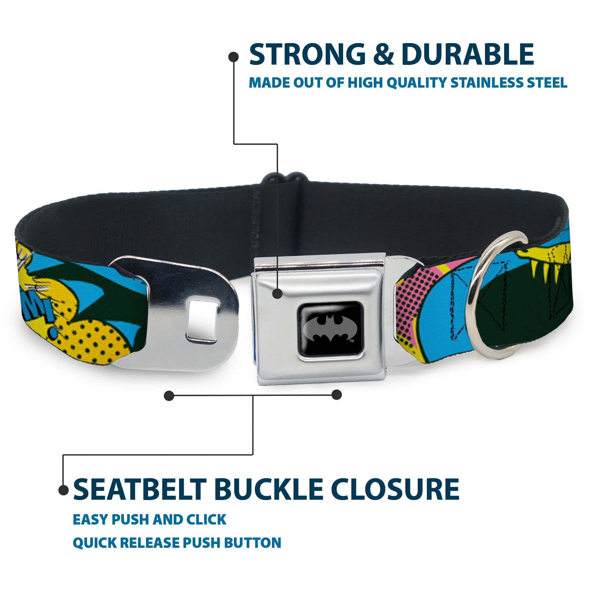 Batman Black/Silver Seatbelt Buckle Collar - BATGIRL-IS SHE HERO OR VILLAIN? w/Batgirl in Action - Image 4