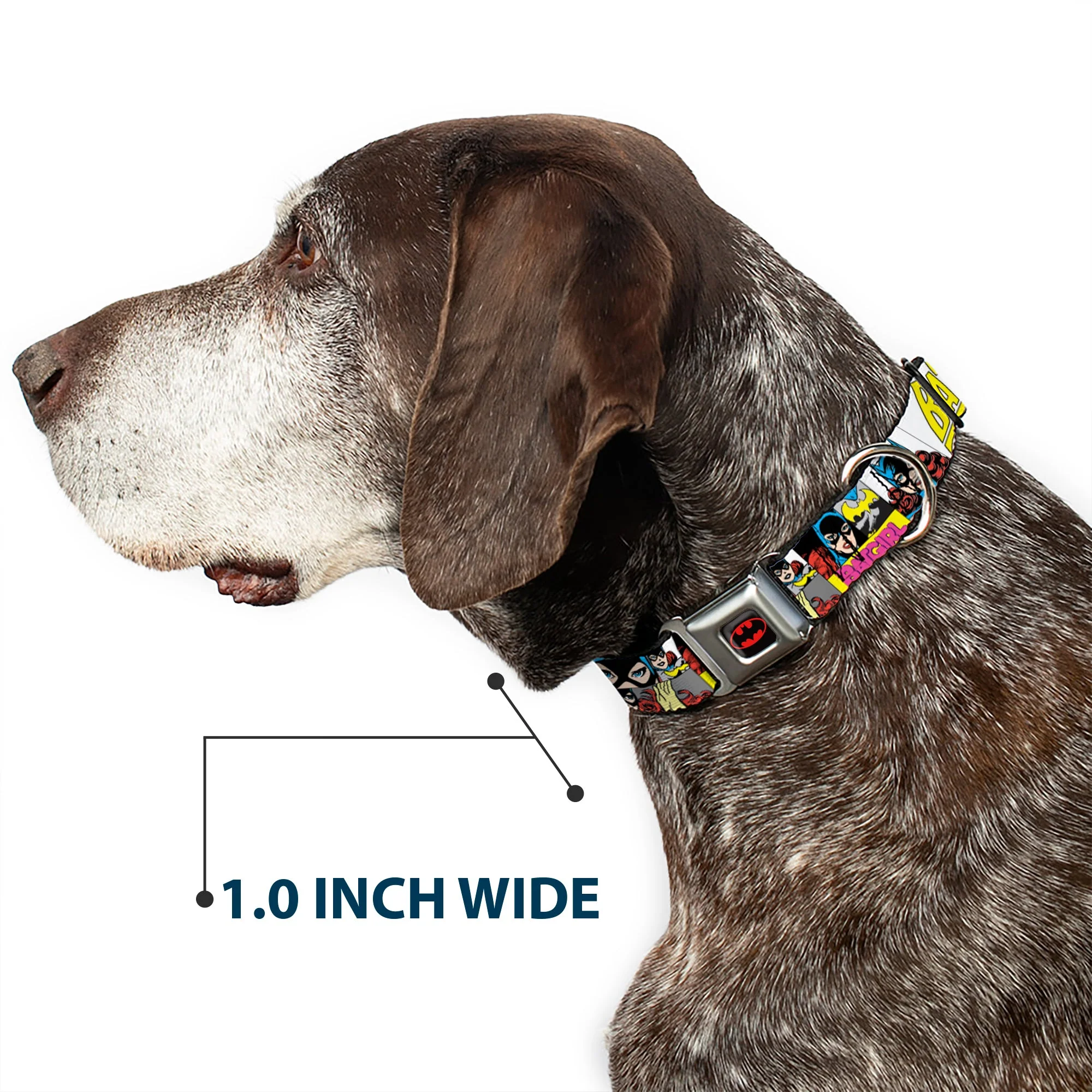 Batman Full Color Black Yellow Seatbelt Buckle Collar - BATGIRL Panels Yellow/Pink - Image 6