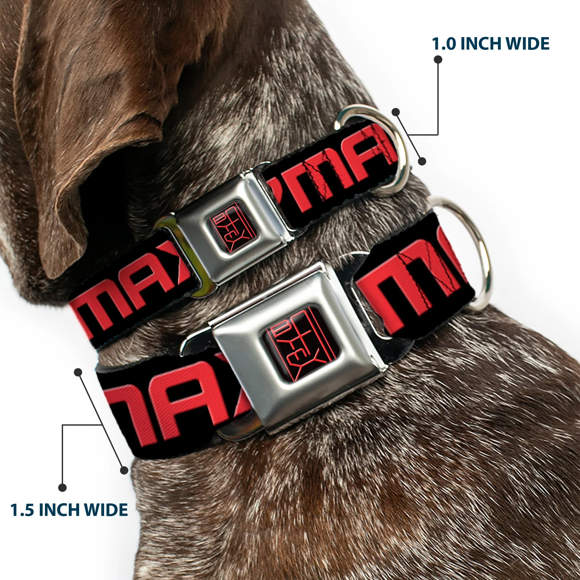 BAYMAX Hanko Full Color Black Red Seatbelt Buckle Collar - BAYMAX Poses Black/White/Red - Image 2