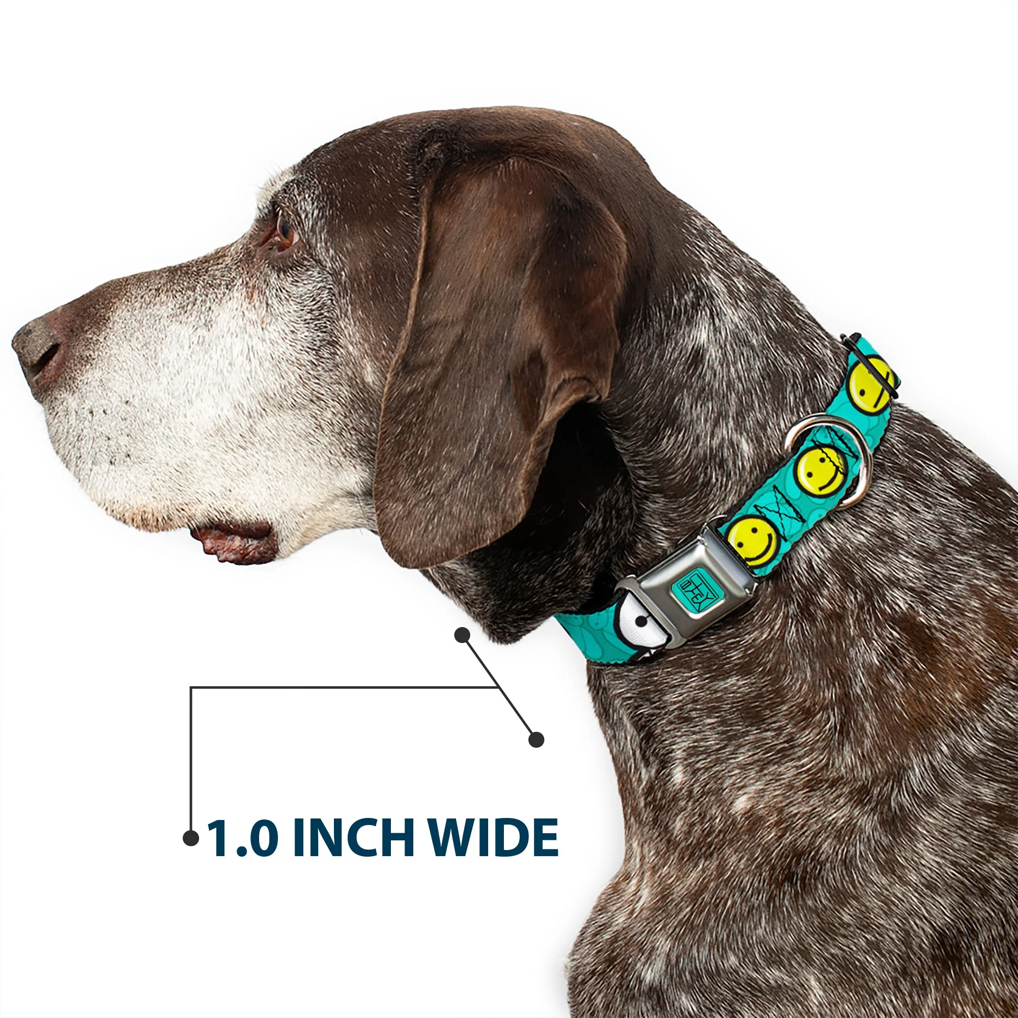 BAYMAX Hanko Full Color Turquoise Black Seatbelt Buckle Collar - Baymax/Mood Expressions/Baymax Scattered Turquoise - Image 6