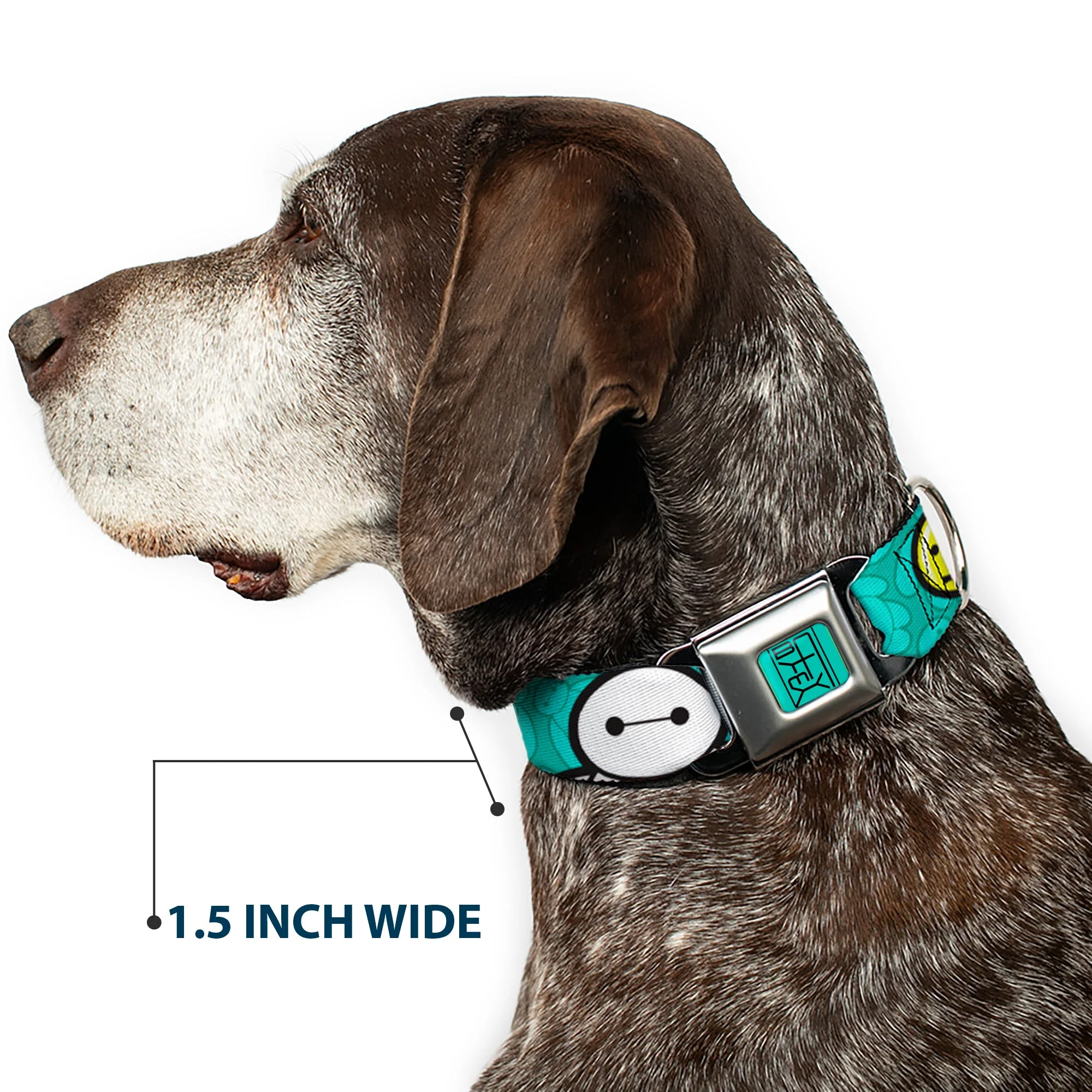 BAYMAX Hanko Full Color Turquoise Black Seatbelt Buckle Collar - Baymax/Mood Expressions/Baymax Scattered Turquoise - Image 7