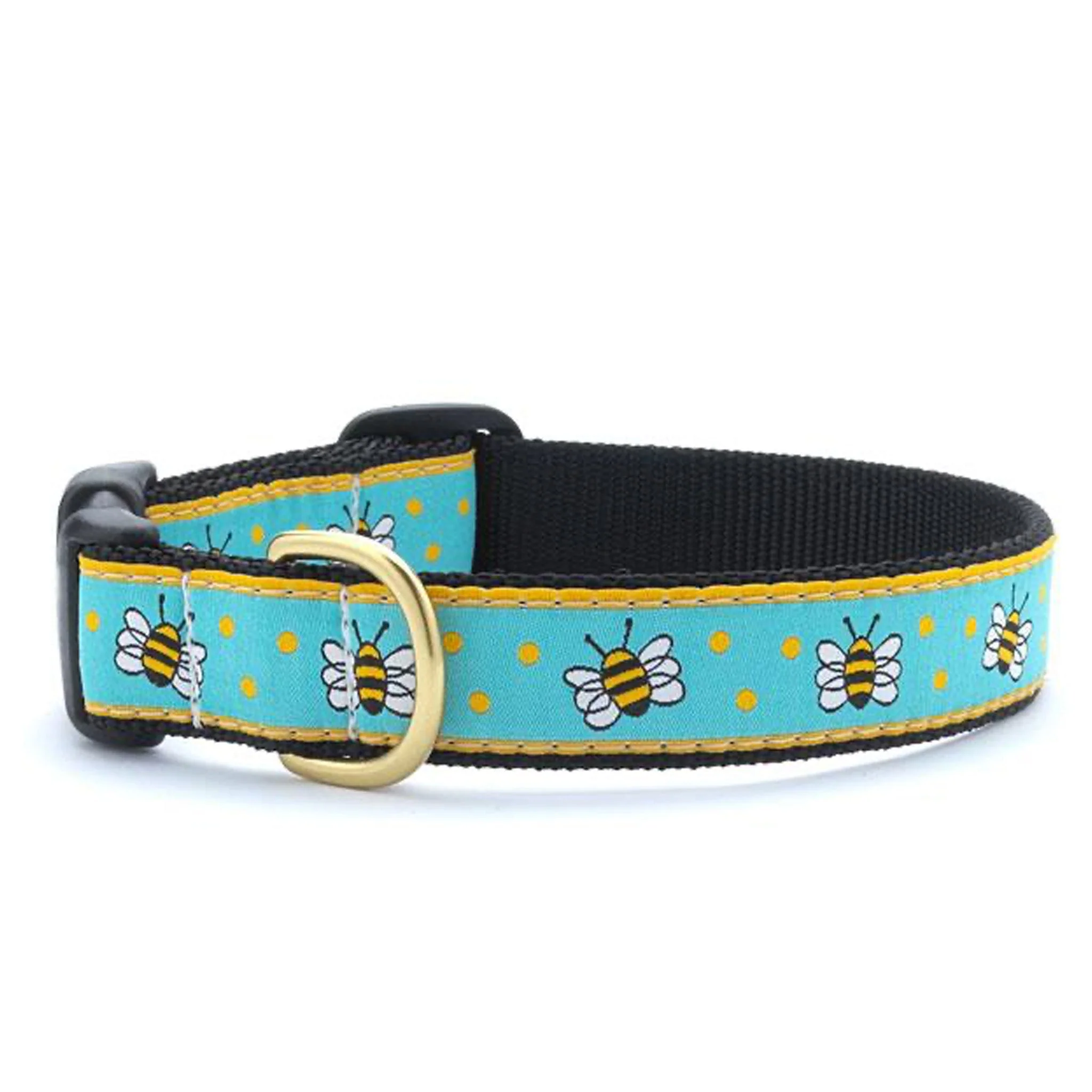 Up Country Bee Cast Brass Dog Collar