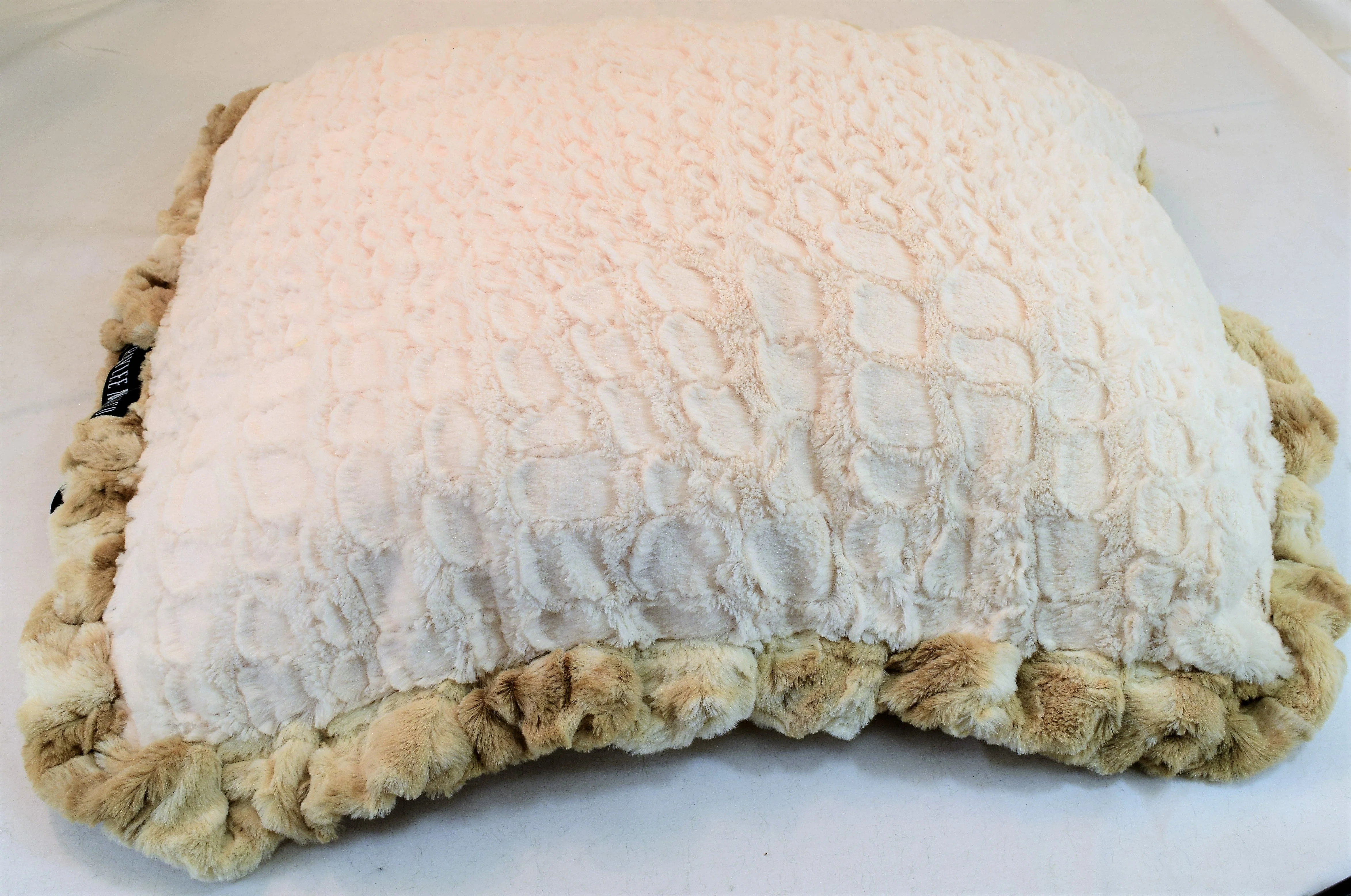 Beige Rabbit & Cream Crocodile Travel Bed/Blanket - Image 2