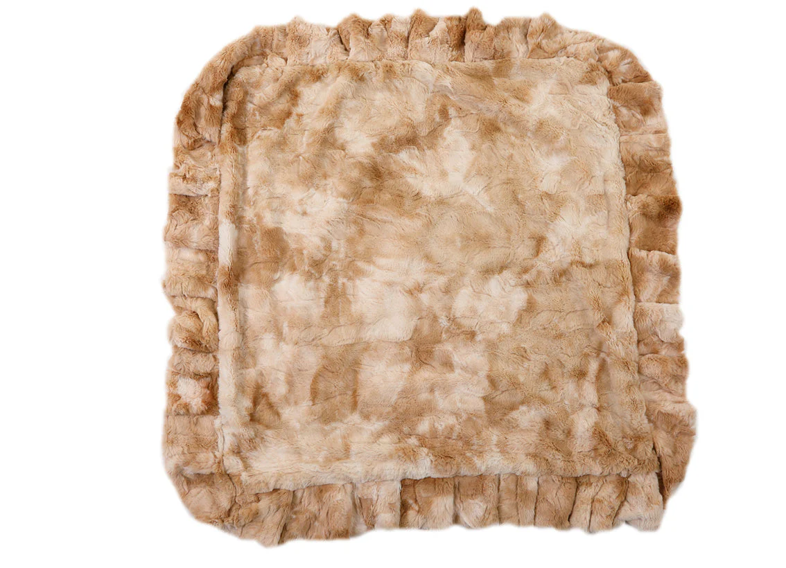 Beige Rabbit with Cream Crocodile Blanket - Image 3