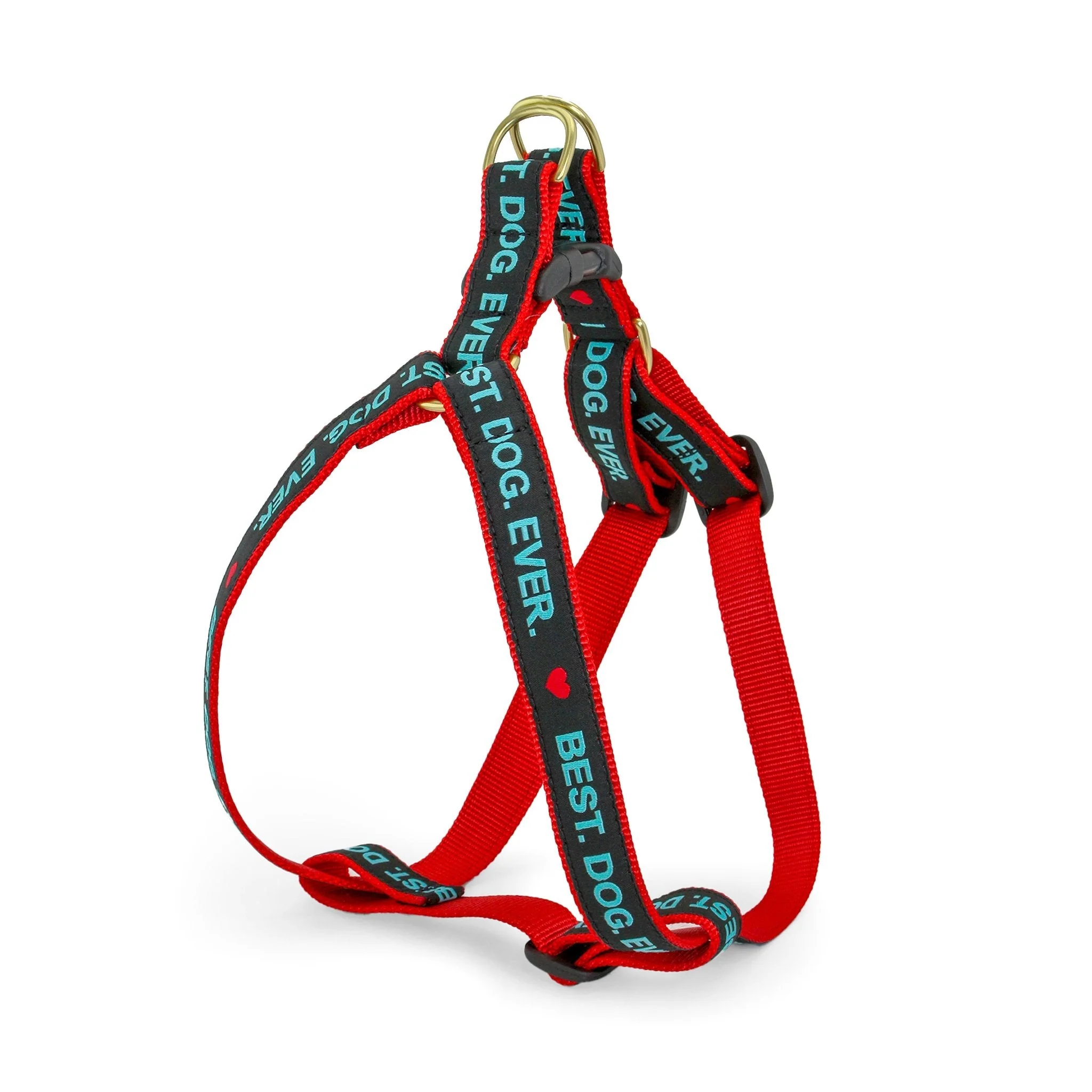 Up Country Best Dog Ever Dog Cast Brass Dog Harness