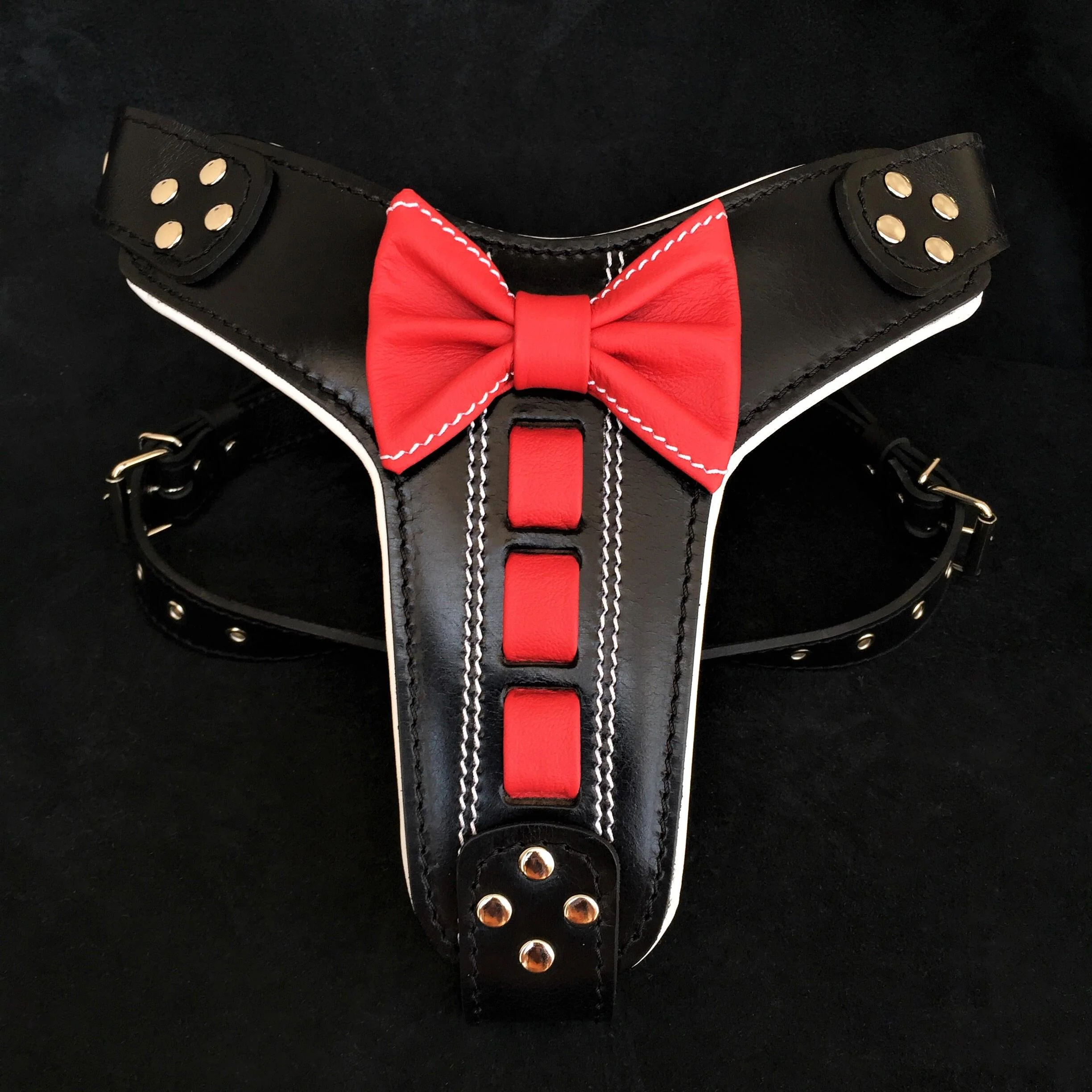 Bestia Dog Gear Genuine Leather Dog Harness - XXL