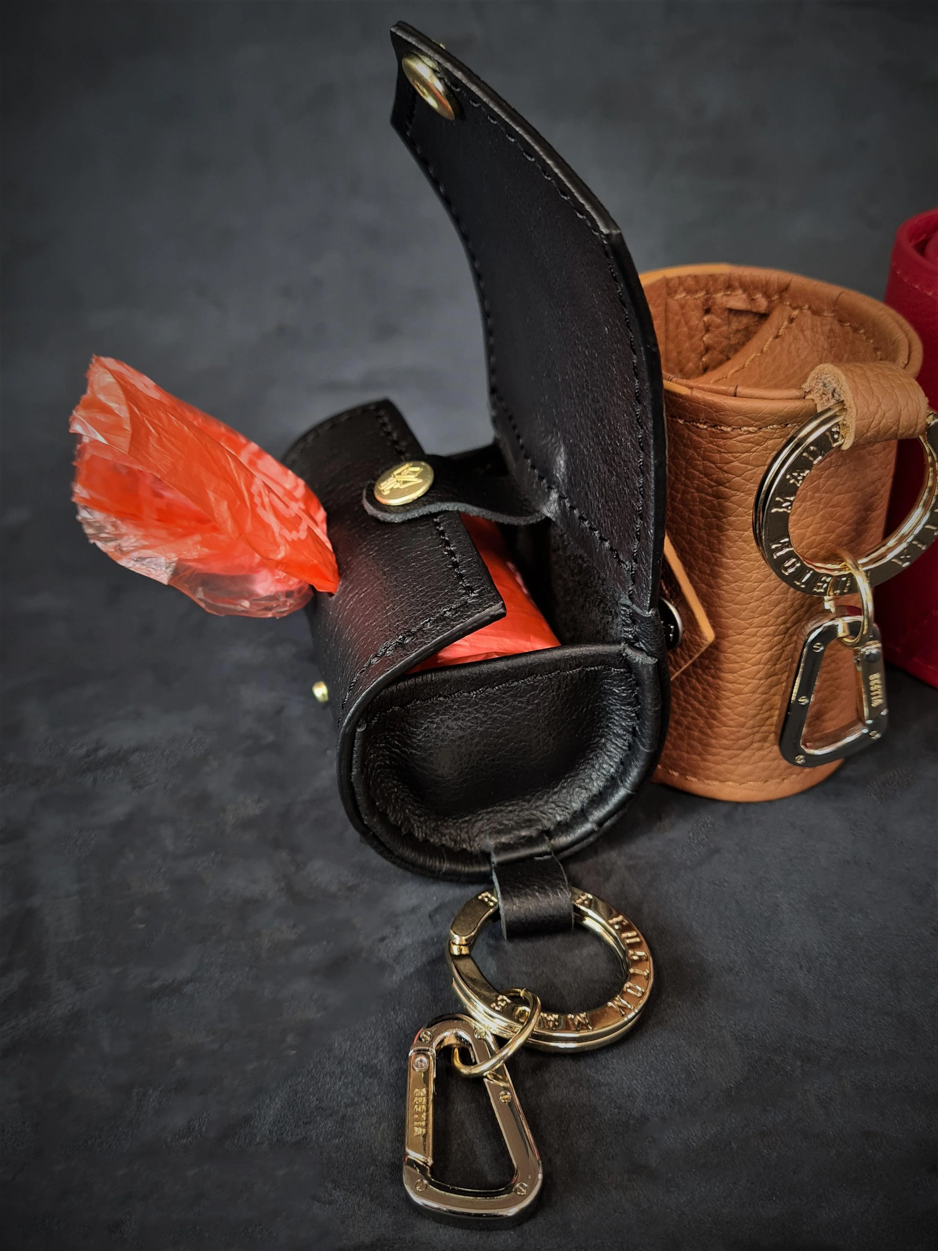 Bestia Dog Gear Genuine Leather Keychain - Black - Image 4