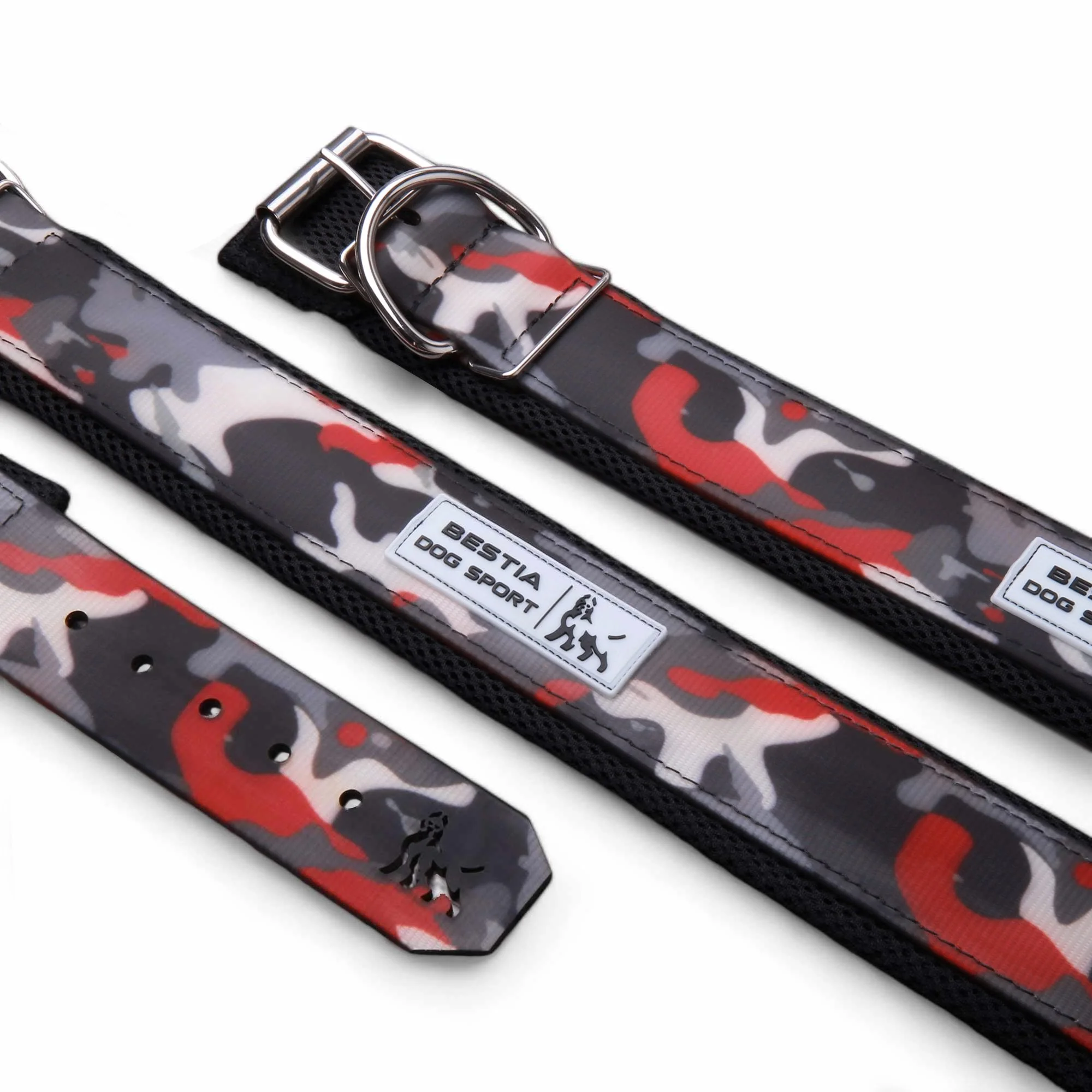 Bestia Dog Sport Nylon Dog Collar - Red