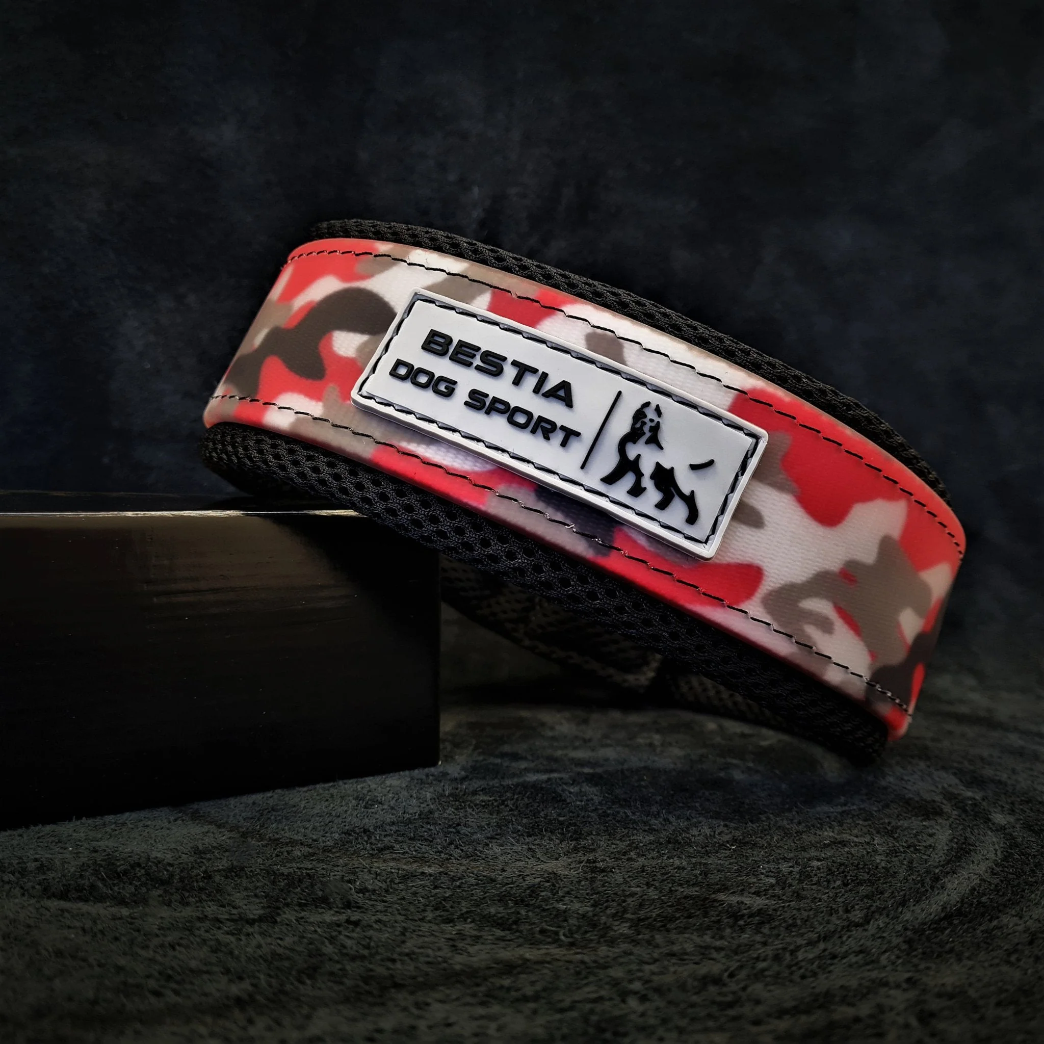 Bestia Dog Sport Nylon Dog Collar - Red - Image 2
