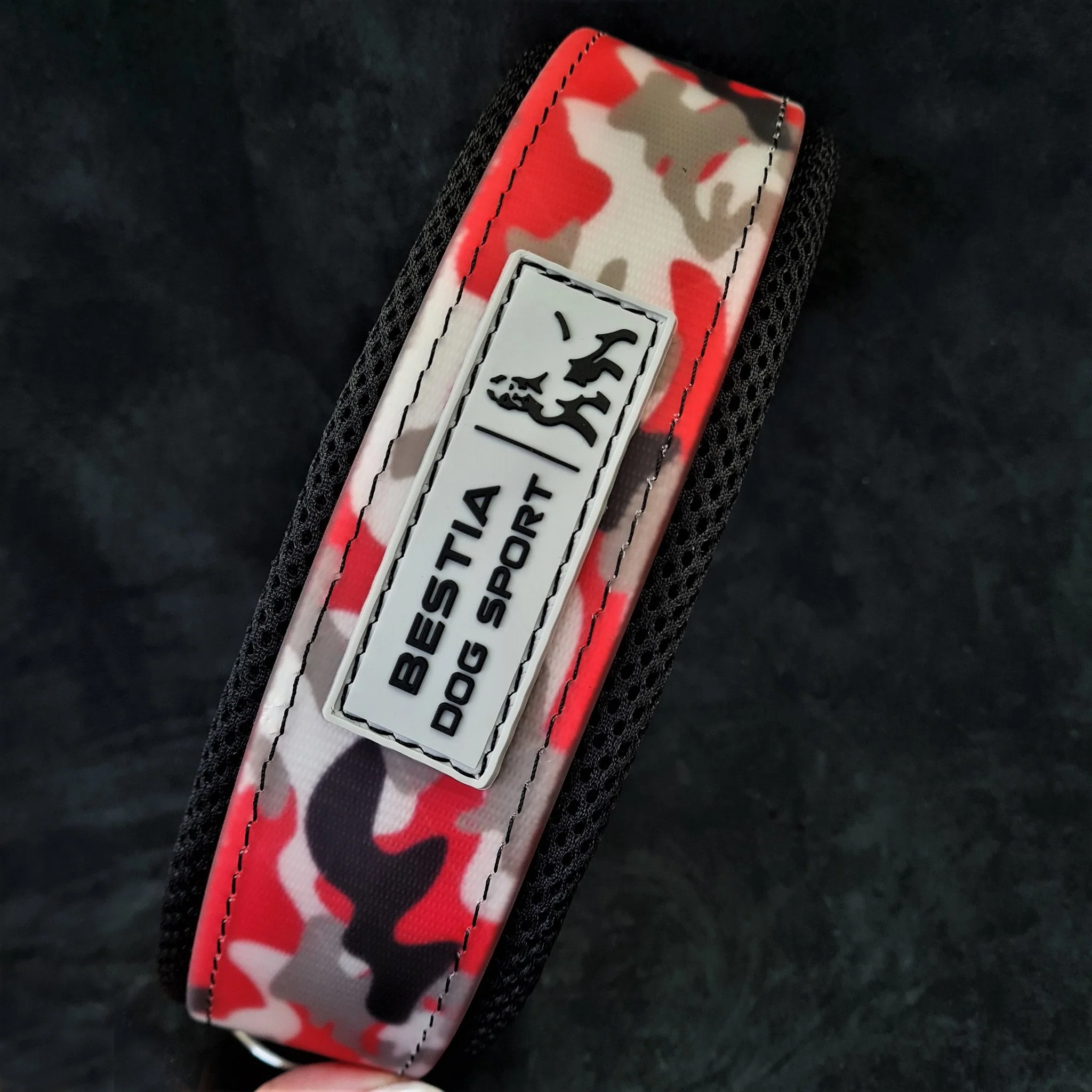 Bestia Dog Sport Nylon Dog Collar - Red - Image 3