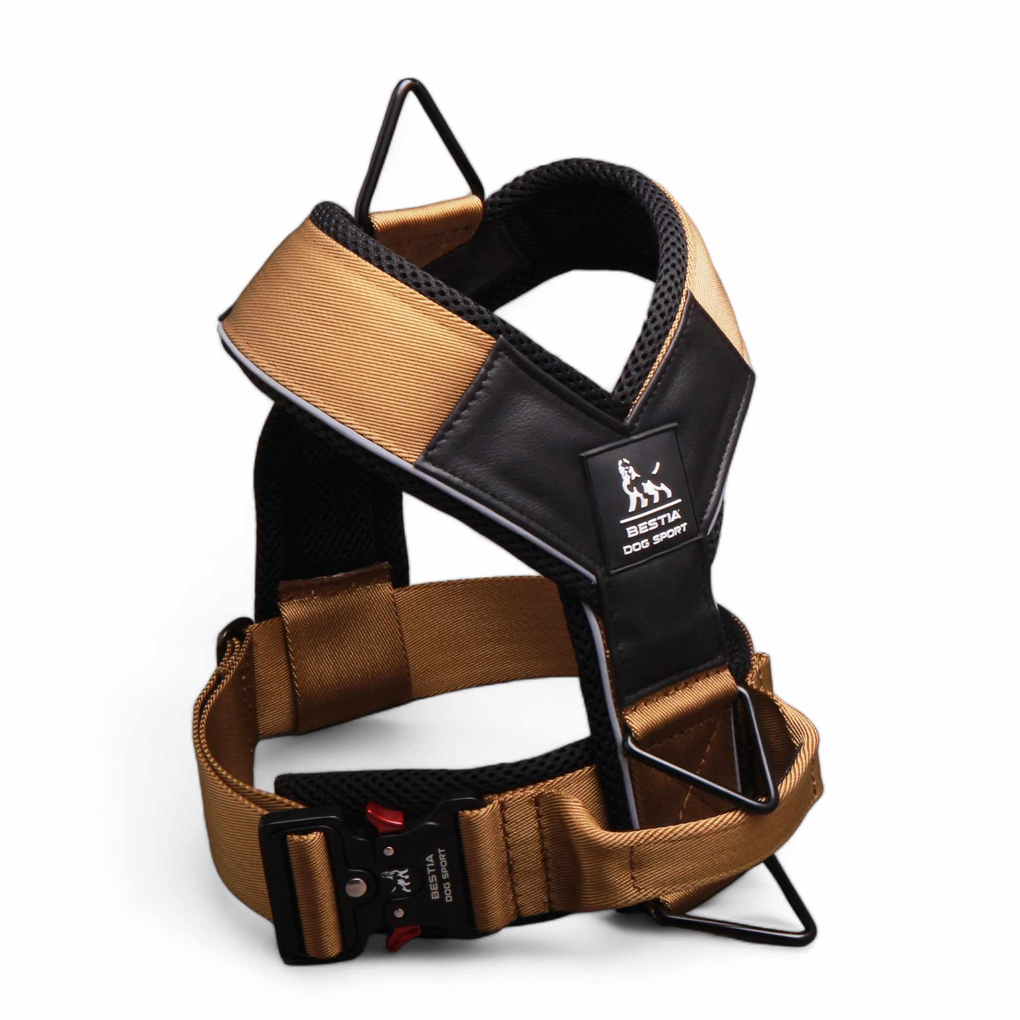 Bestia Dog Sport Nylon Dog Harness - Black/M - Image 2