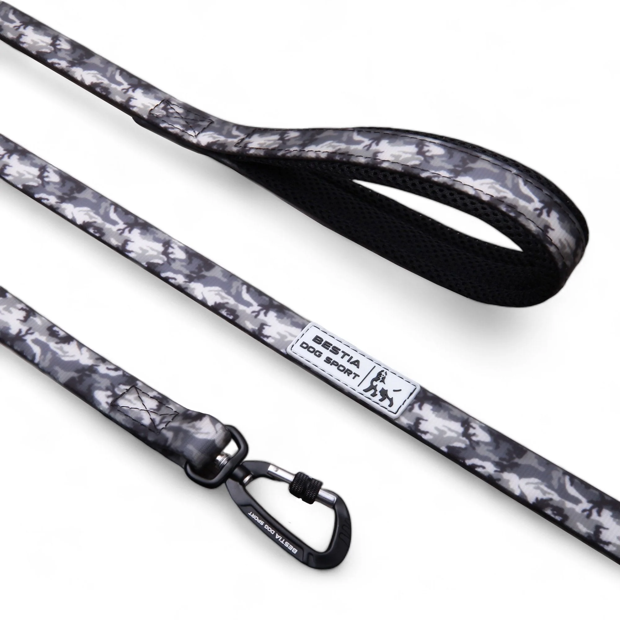 Bestia Dog Gear Padded Dog Leash - Grey