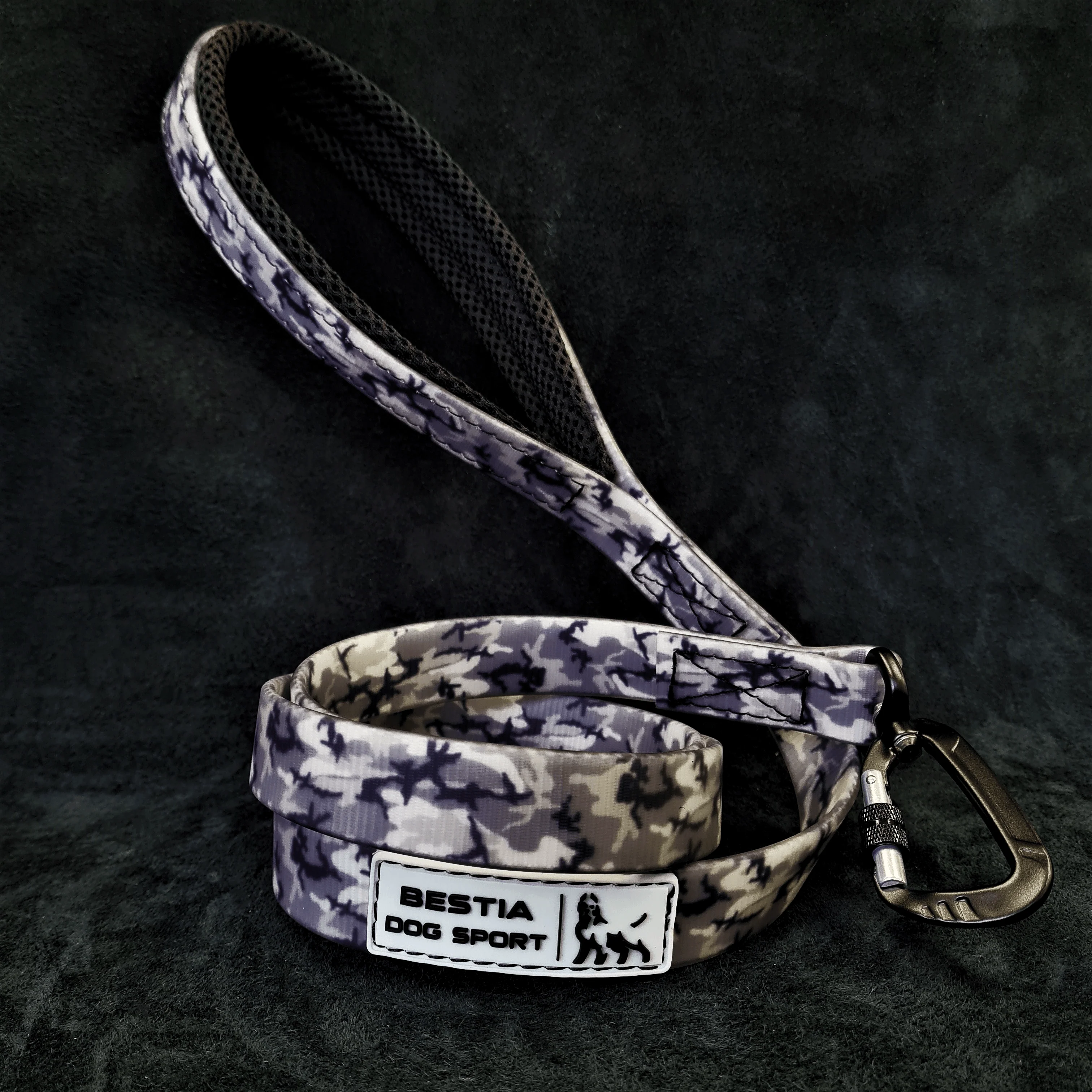 Bestia Dog Gear Padded Dog Leash - Grey - Image 2