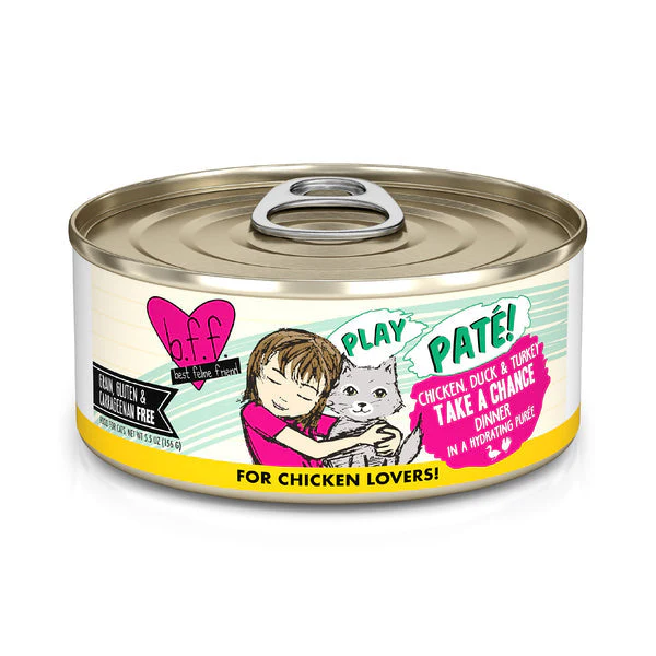 BFF Adult Play Paté Take Chance Chicken, Duck and Turkey Wet Cat Food (5.5oz)