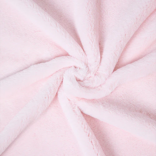 Hello Doggie Big Baby Blanket Ice Pink Faux Fur Handmade Blankets for Pets - Image 2